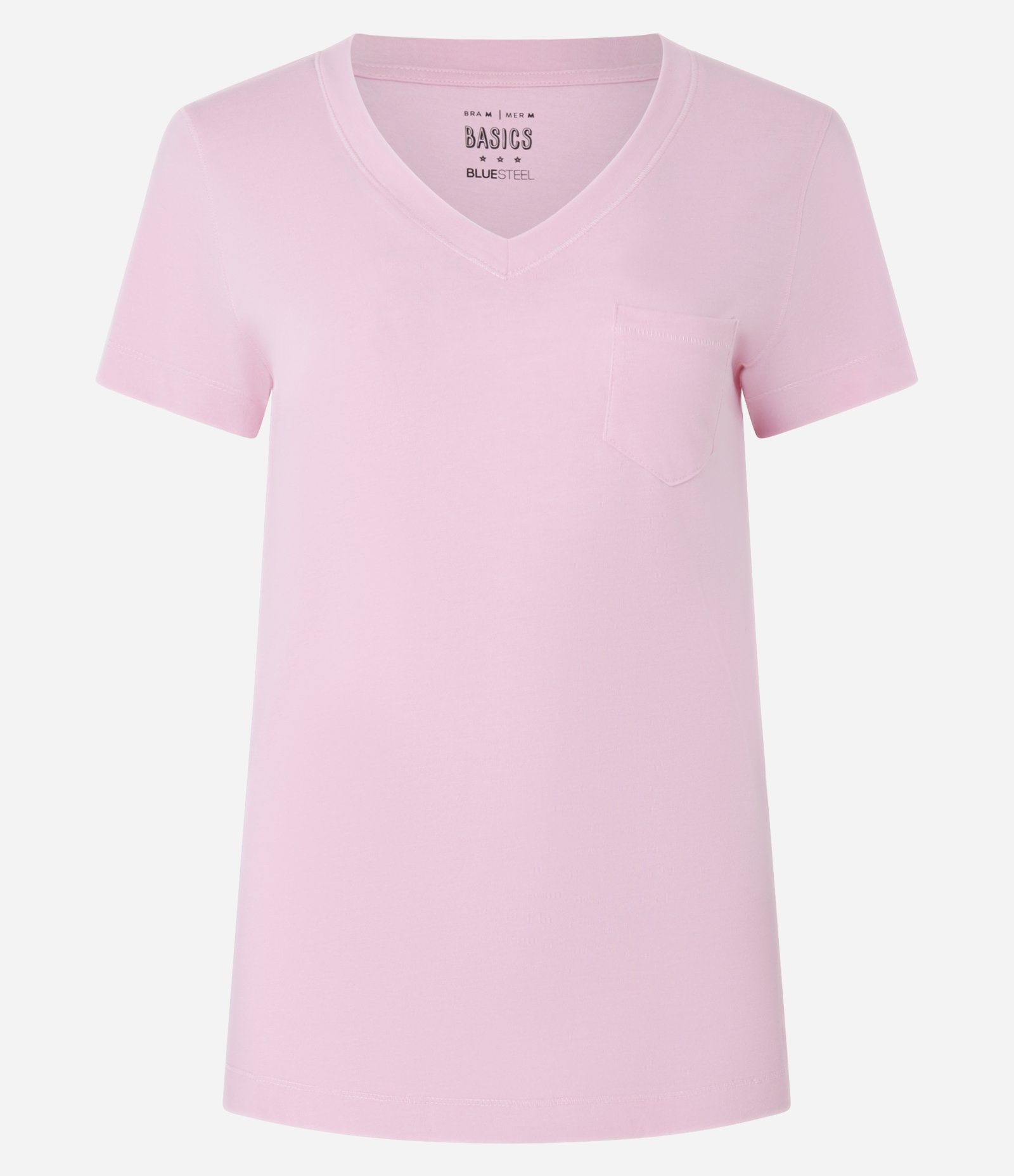 Blusa Básica em Algodão com Bolsinho Frontal Rosa Delicado 4