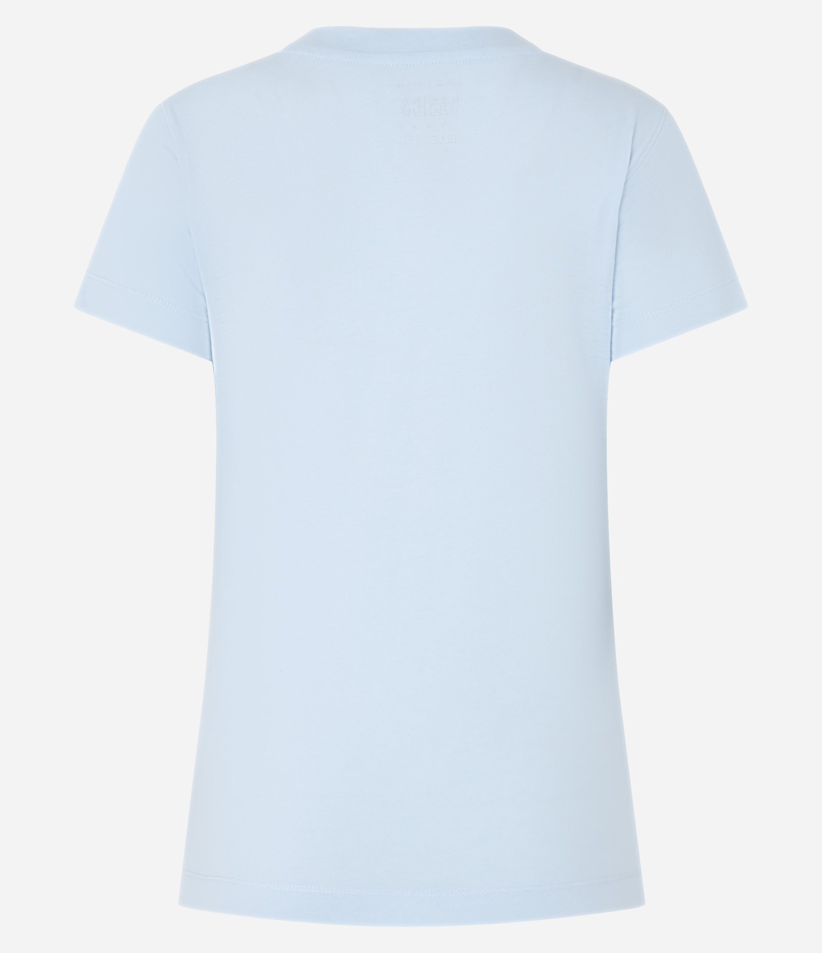 Blusa Básica em Algodão com Bolsinho Frontal Azul Claro 5