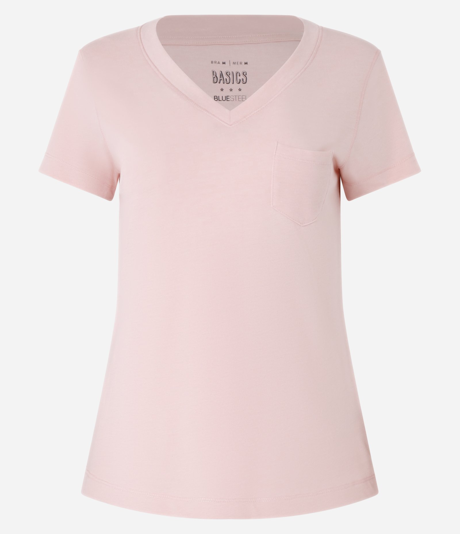Blusa Básica em Algodão com Bolsinho Frontal Rosa Claro 4