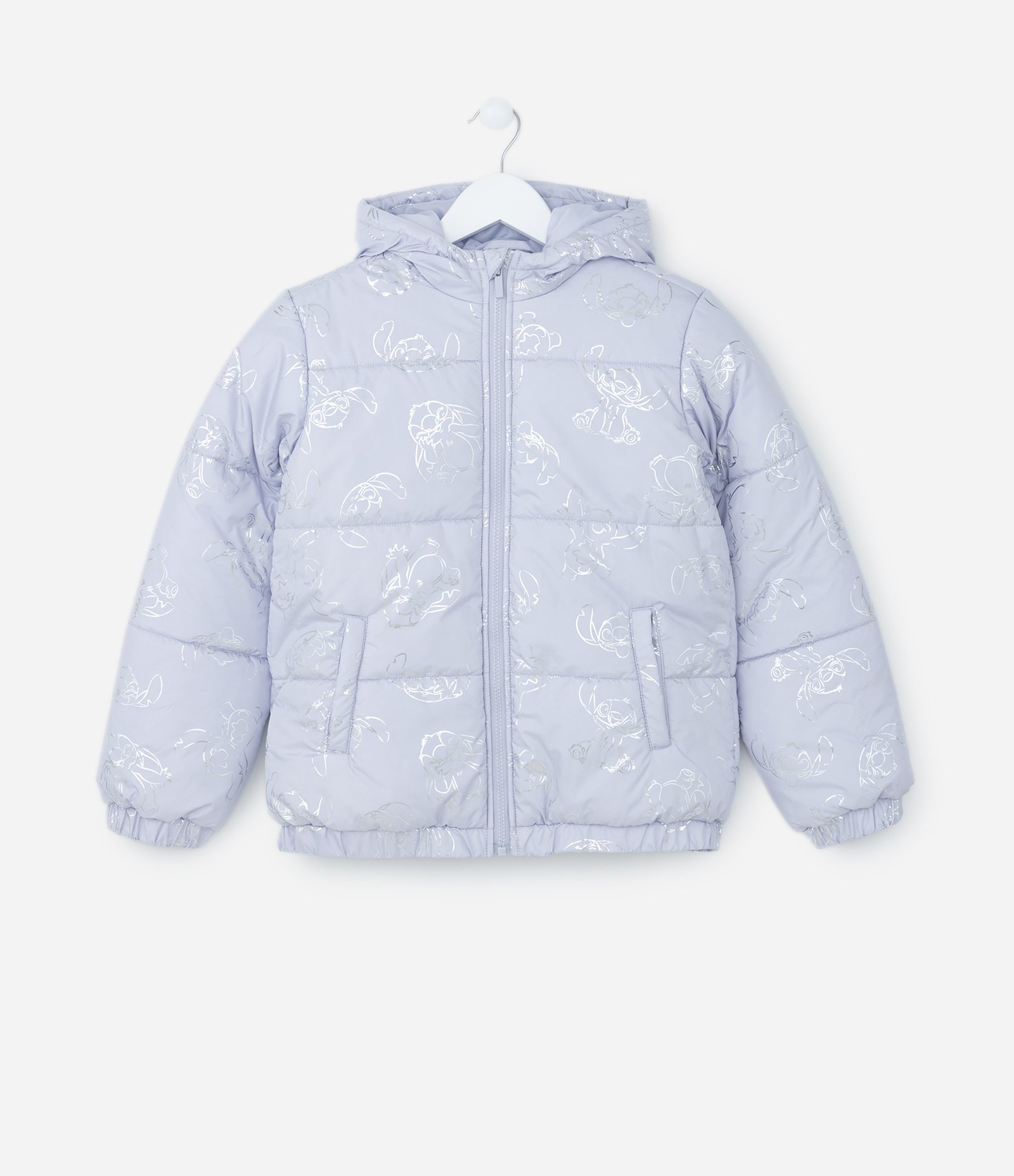 Jaqueta Infantil com Estampa do Stitch em Foil - Tam 5 a 14 Anos Lilás 1