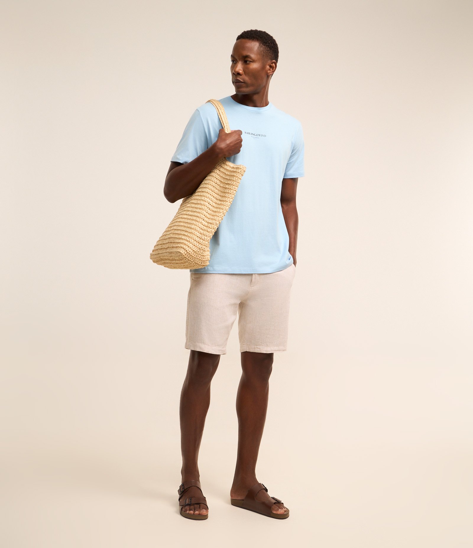 Camiseta Comfort em Algodão com Estampa Lettering Azul 2