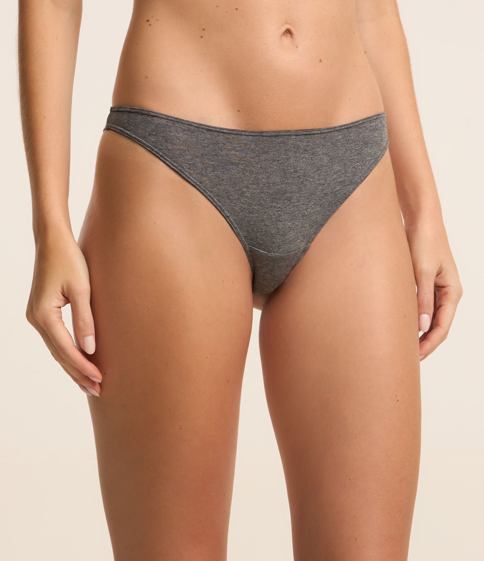 Kit 02 Calcinhas Biquíni com Fio Duplo Branco/Cinza 3