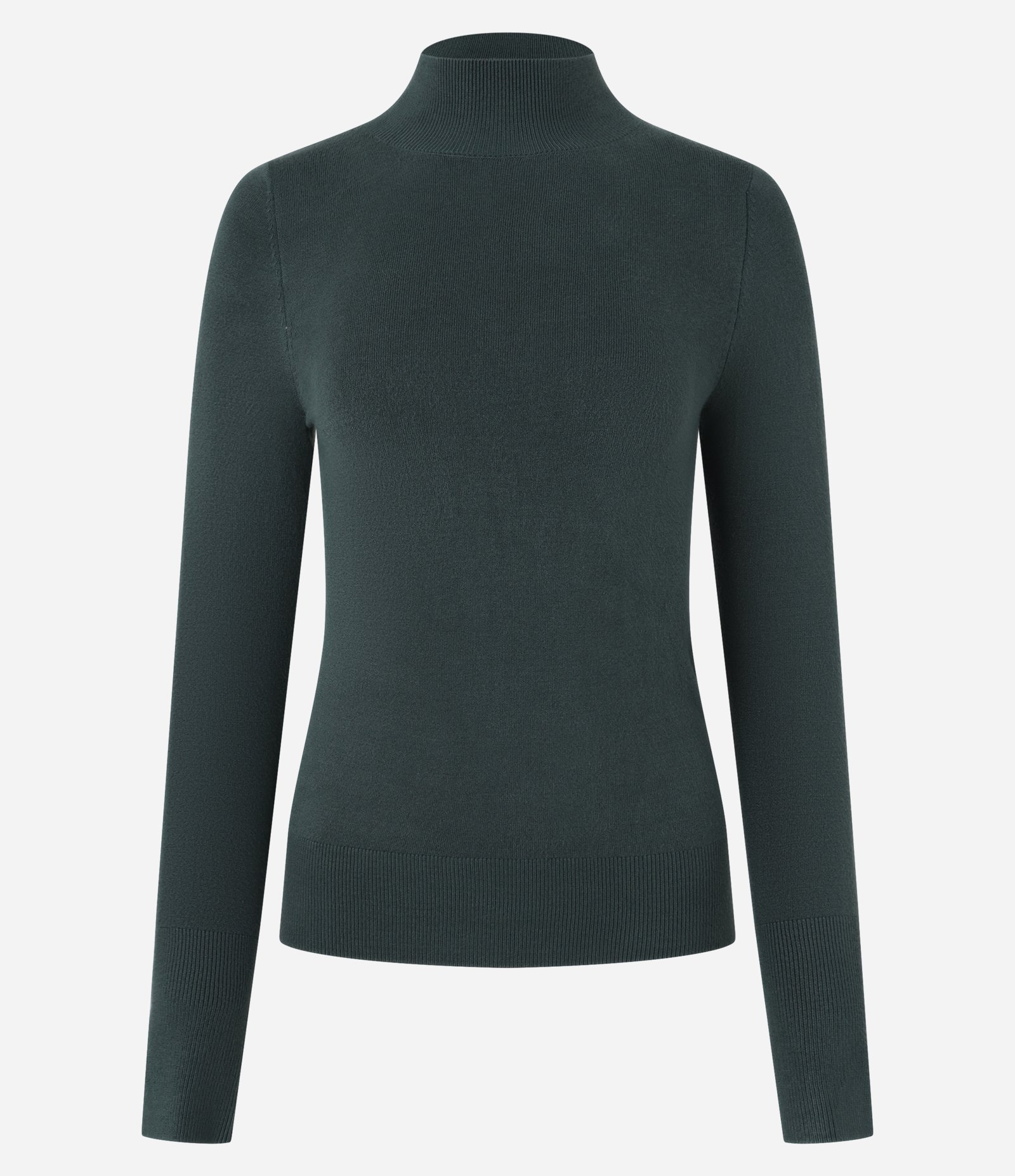 Blusa Básica em Tricô com Golinha Alta Verde 6