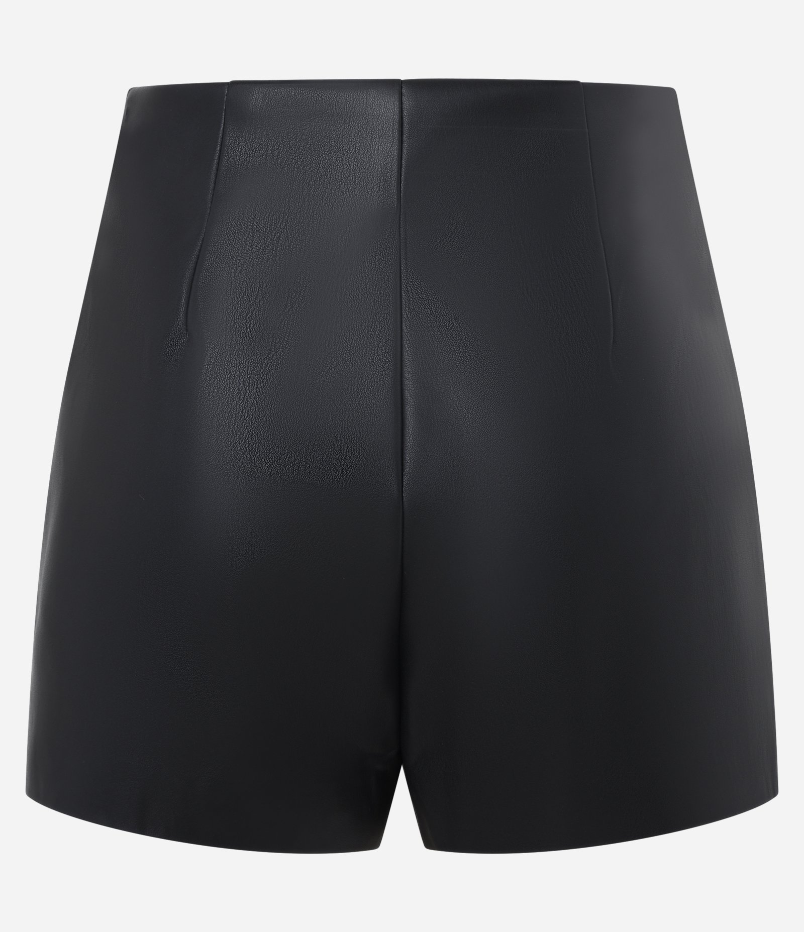 Short Western Cintura Alta em PU com Franjas Preto 6