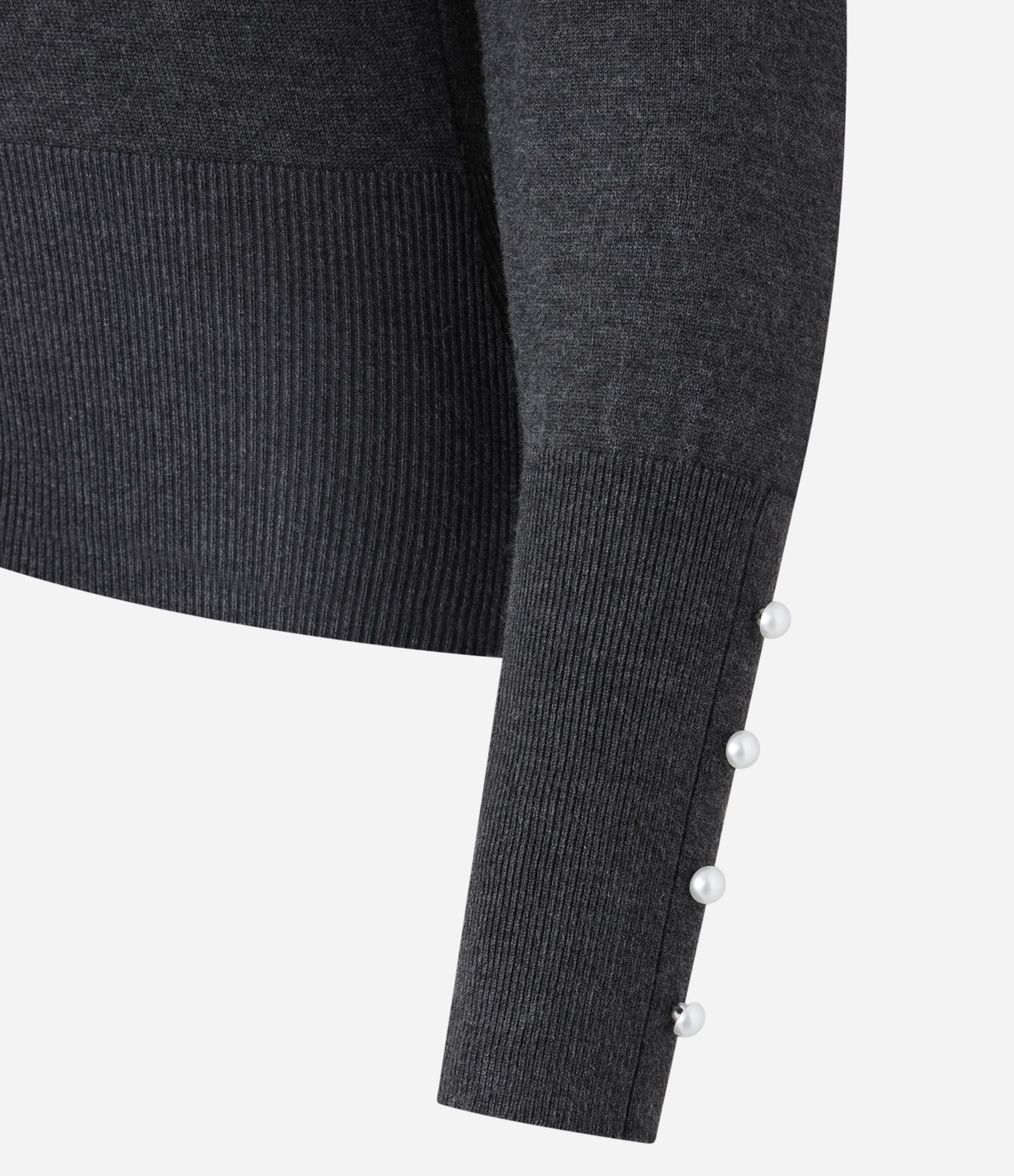 Cardigan em Tricô com Manga Bufante e Botão Pérola Cinza 7