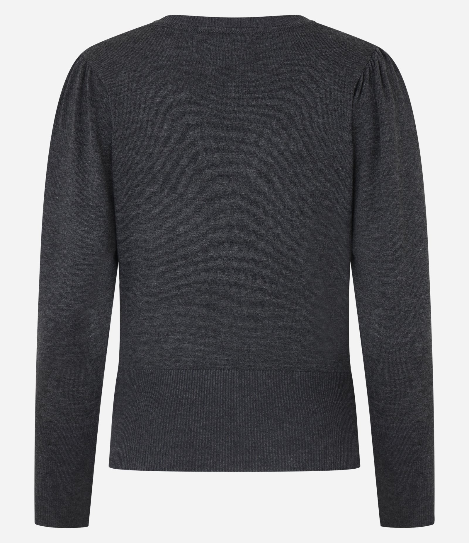 Cardigan em Tricô com Manga Bufante e Botão Pérola Cinza 8