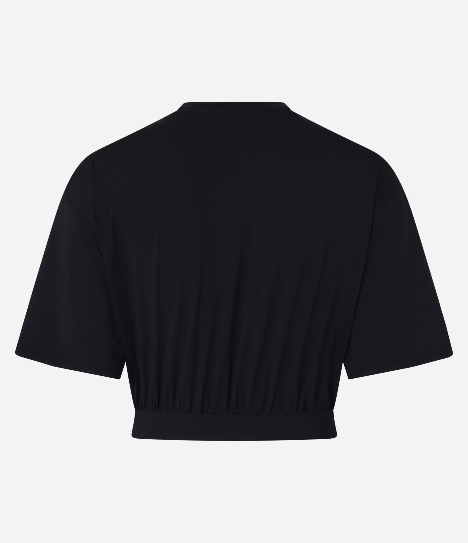 Blusa Cropped Esportiva em Microfibra com Elástico Preto 6