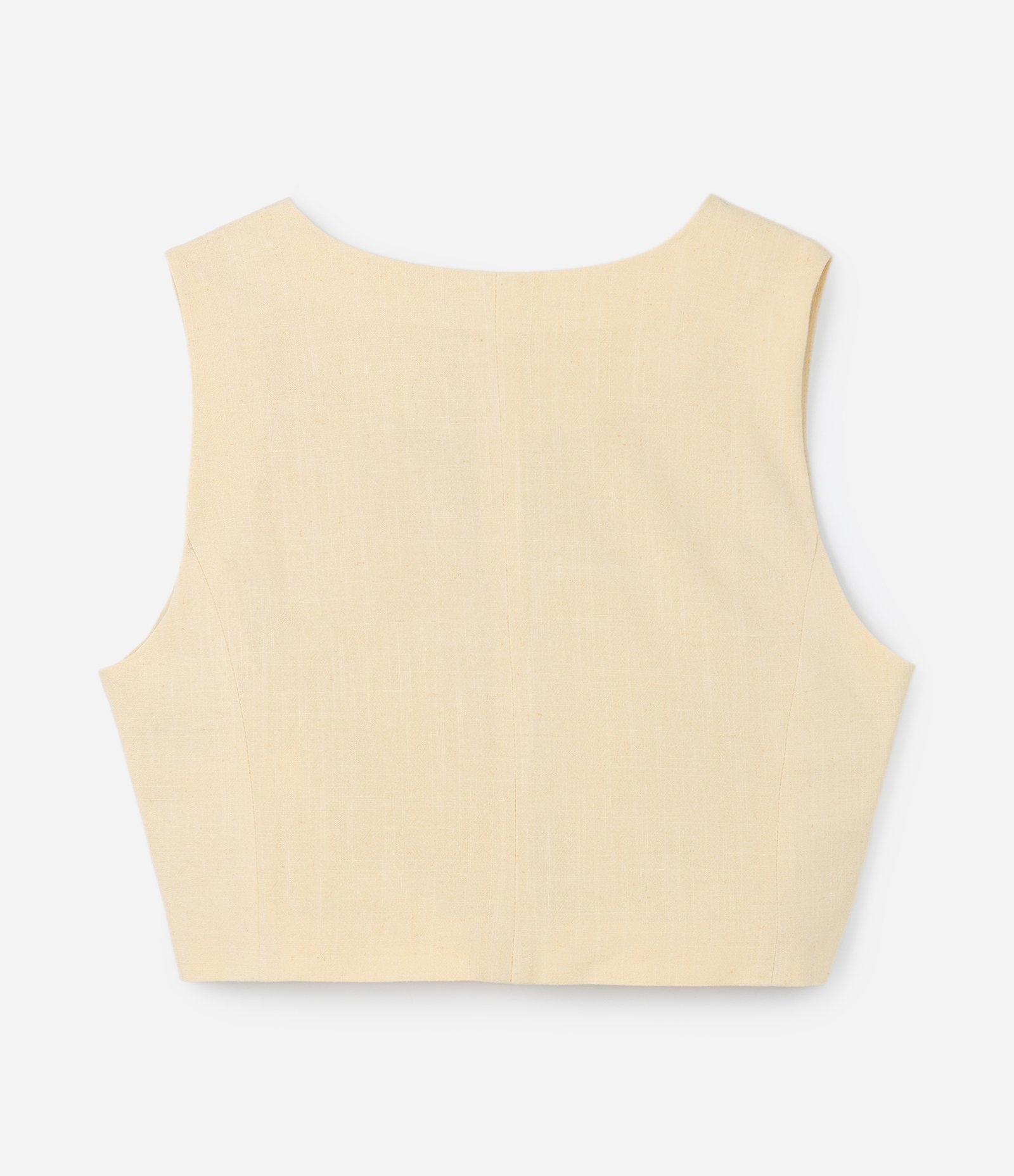 Colete Curto Alfaiataria com Botões Curve & Plus Size Bege Creme 7