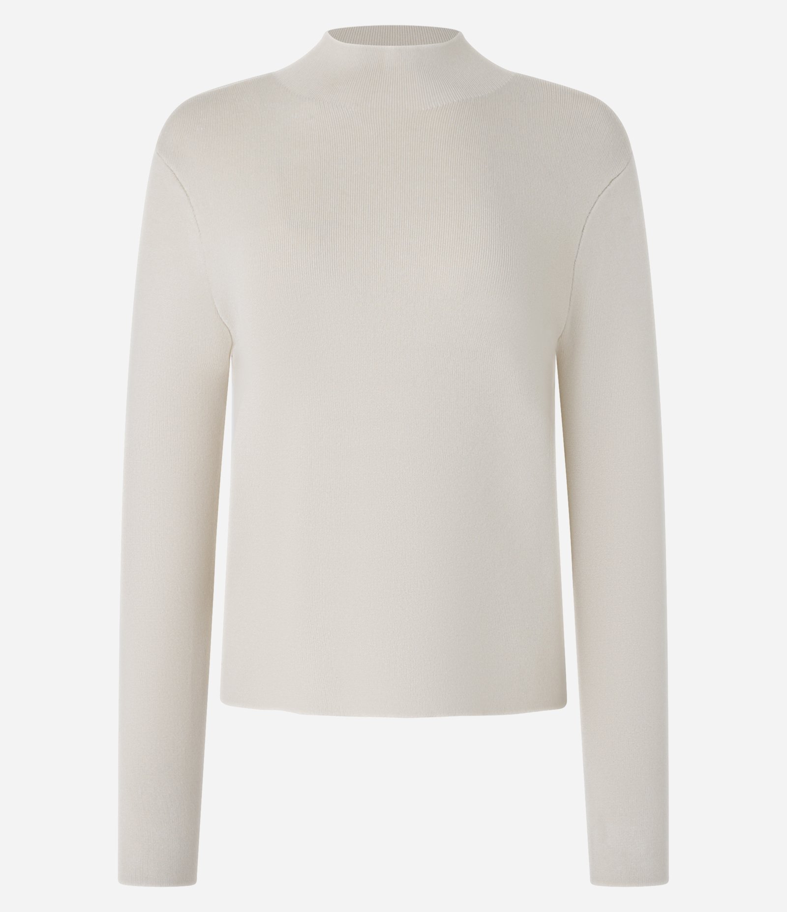 Blusa em Tricô com Golinha Alta Bege 5