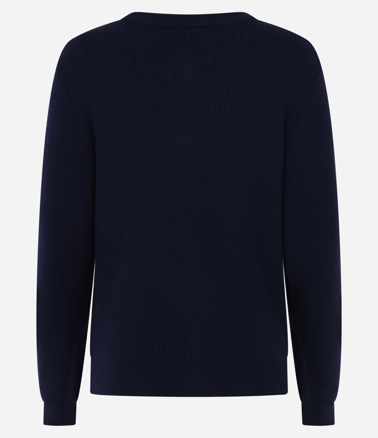 Cardigan Básico em Tricô Canelado com Botões Metalizados Azul Marinho 7