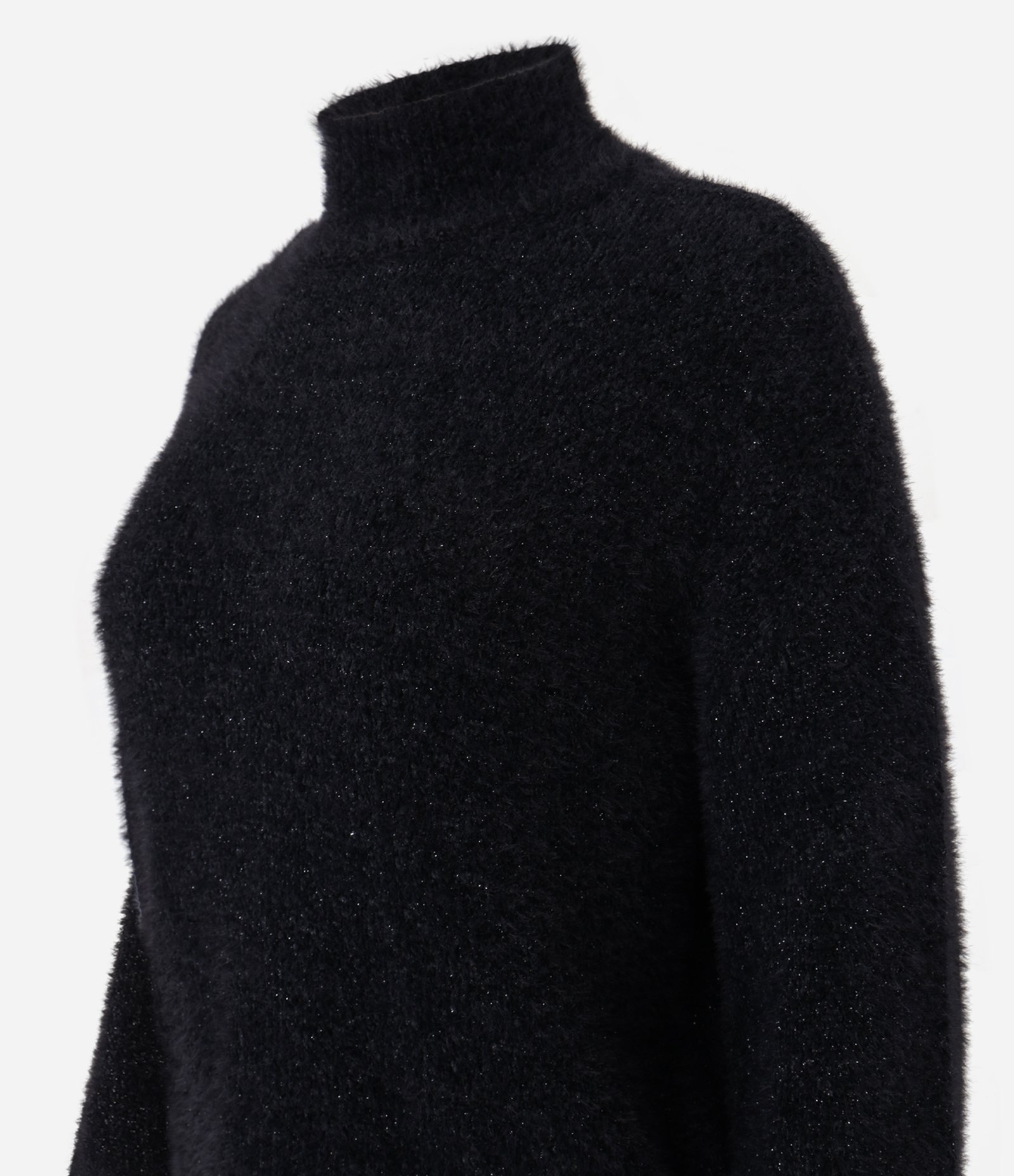 Suéter Slim Curto em Tricô com Caimento Pesado Preto 5