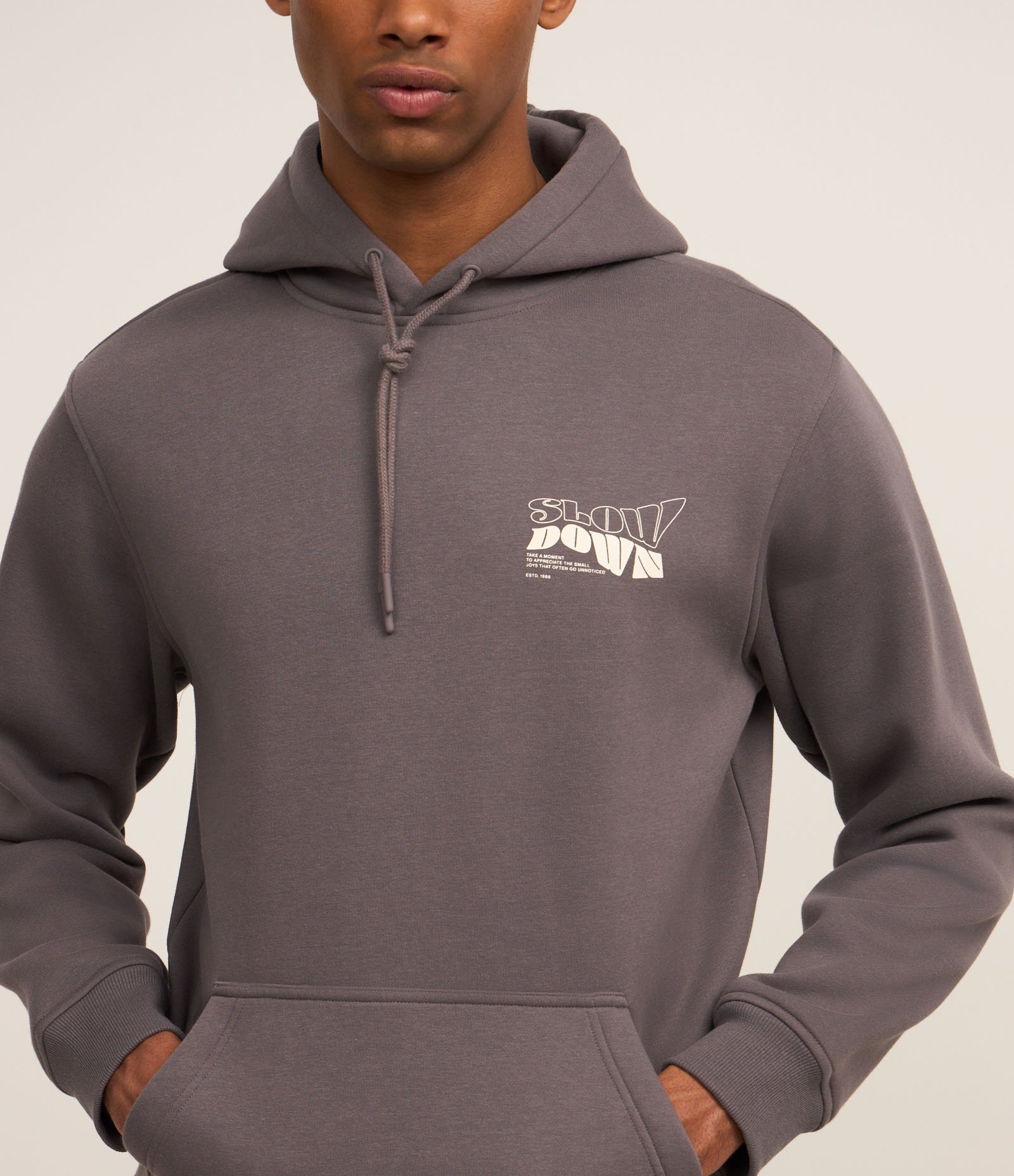 Casaco Comfort em Moletom e Estampa Lettering Cinza 5