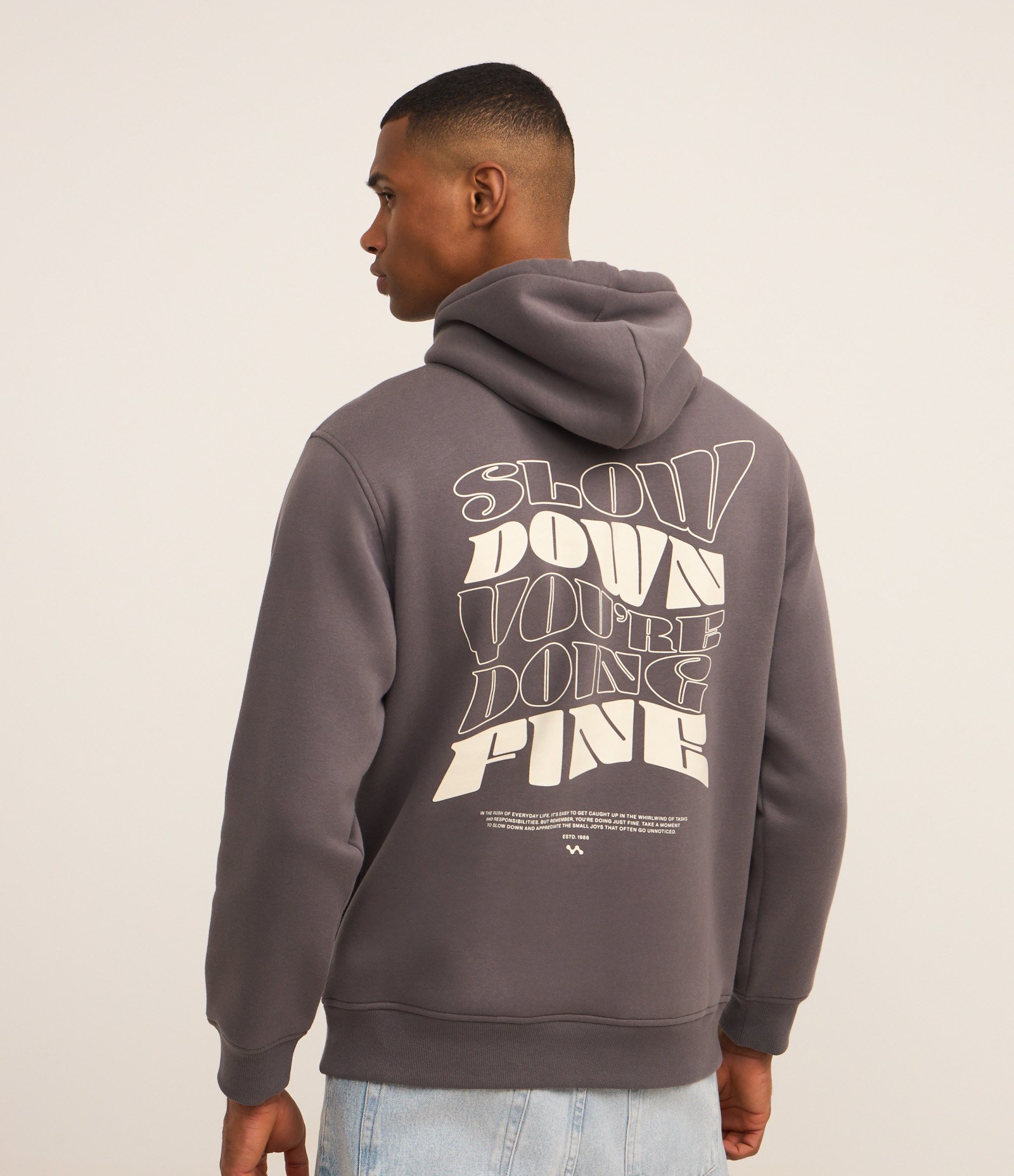 Casaco Comfort em Moletom e Estampa Lettering Cinza 6