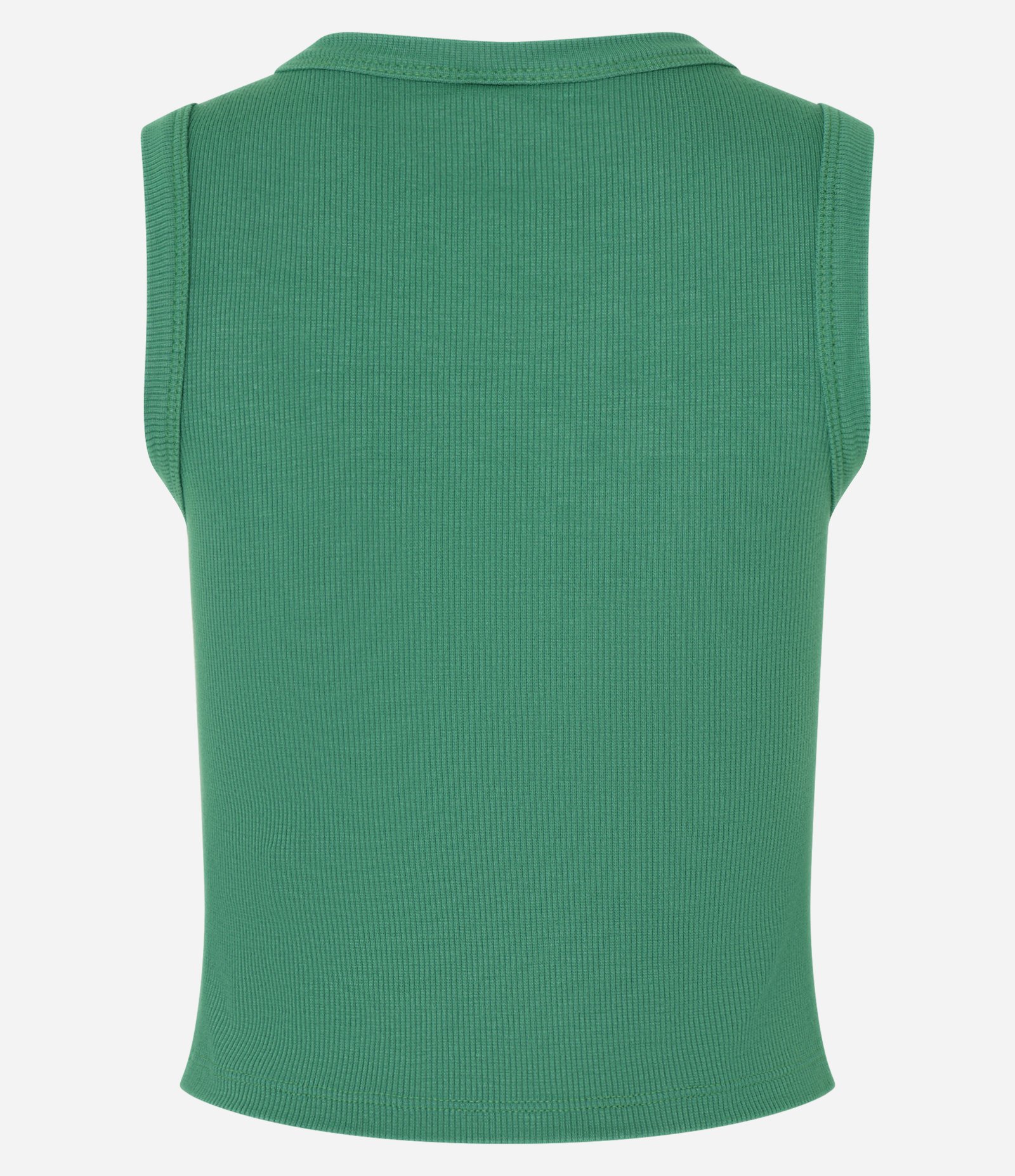 Regata Cropped Básica em Ribana Canelada Verde 6