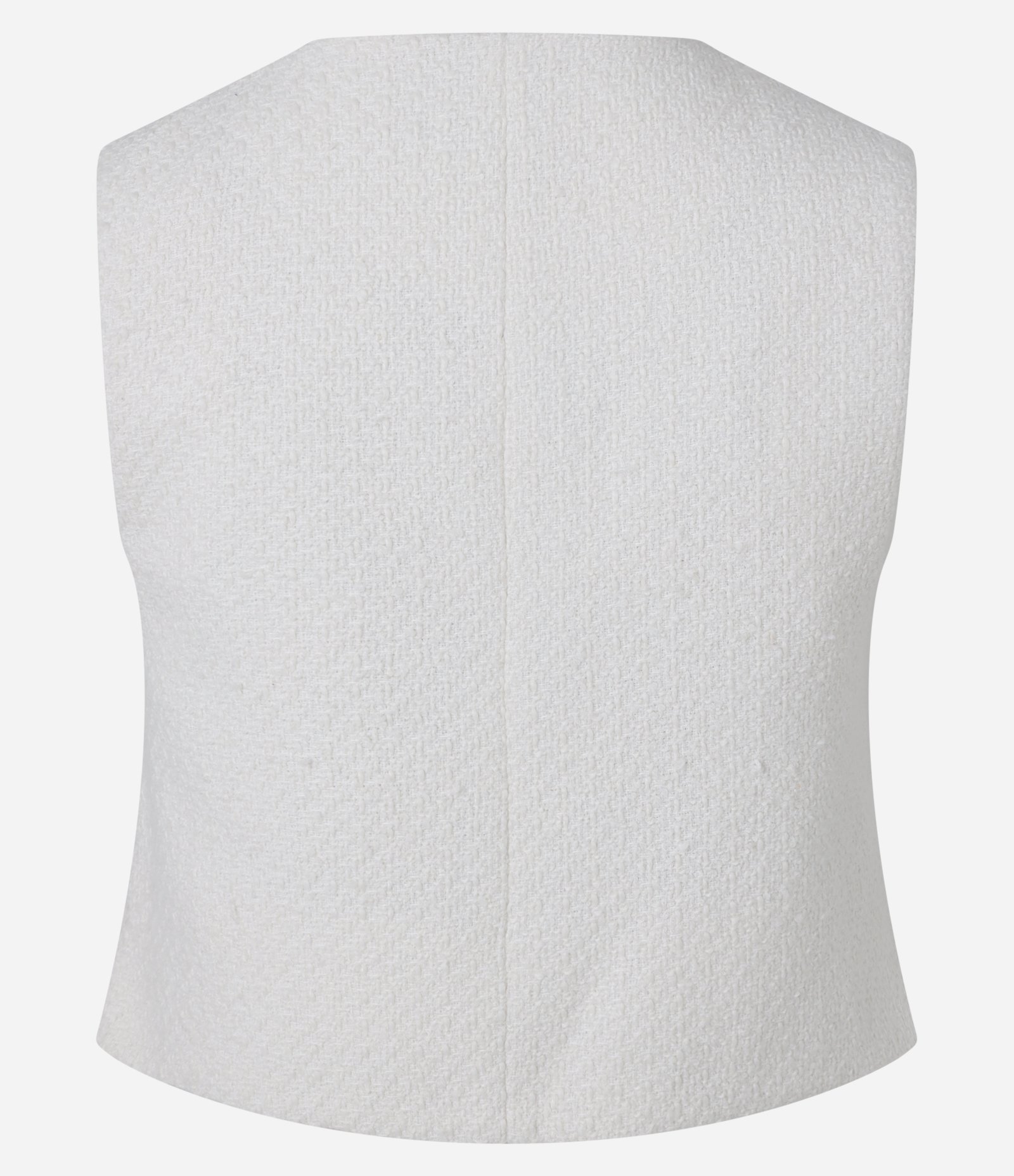 Colete Texturizado em Tweed com Gola Redonda e Pences 8