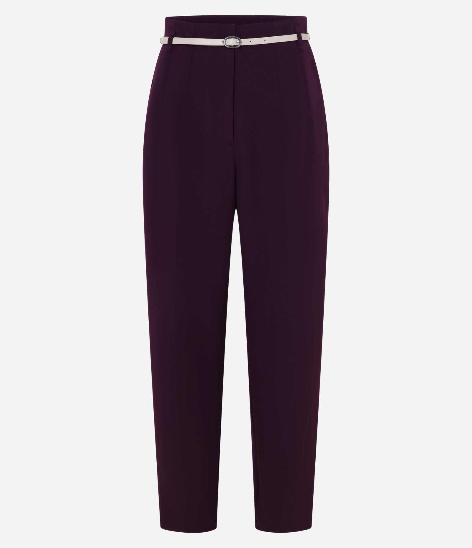 Calça Cenoura Alfaiatada com Cinto Fivela Vinho 5