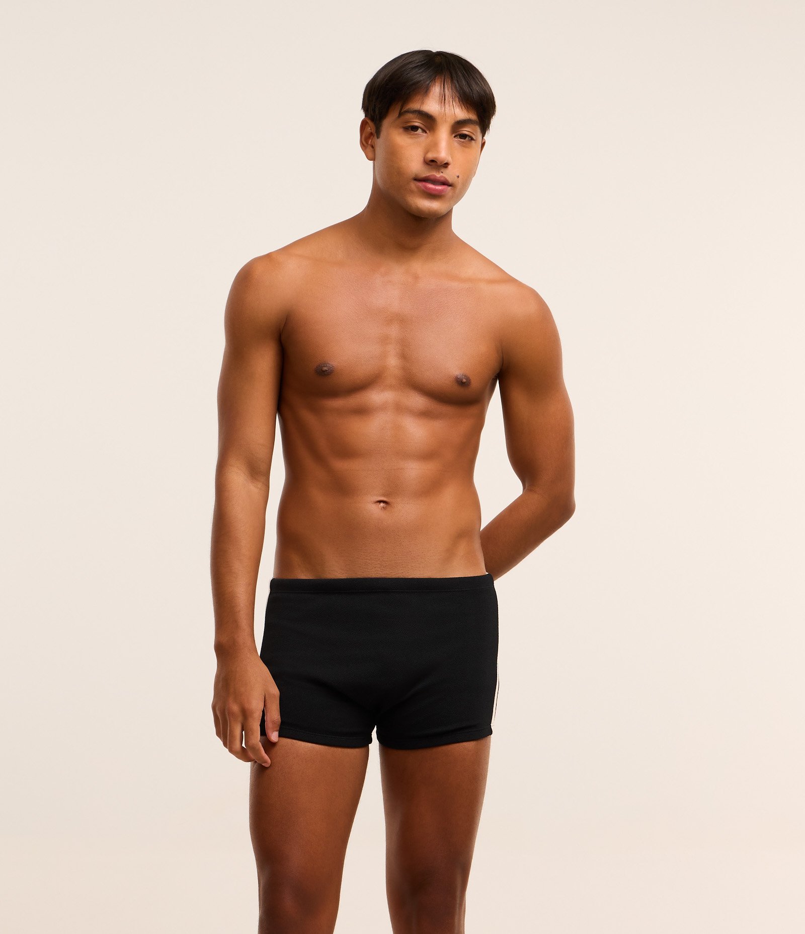 Sunga Boxer em Microfibra com Detalhe de Recorte Preto 2