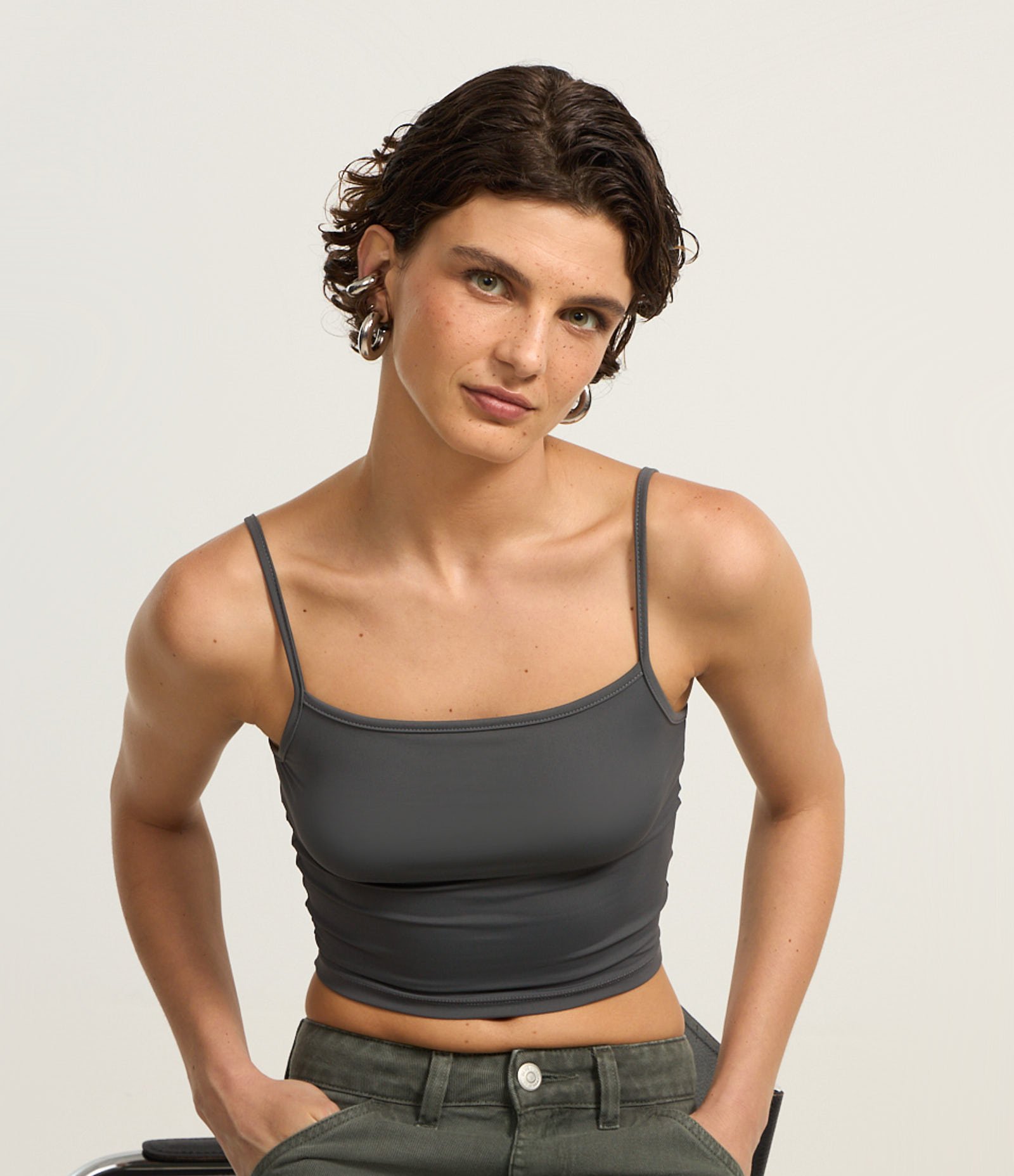 Blusa Cropped de Alcinha em Poliamida 1