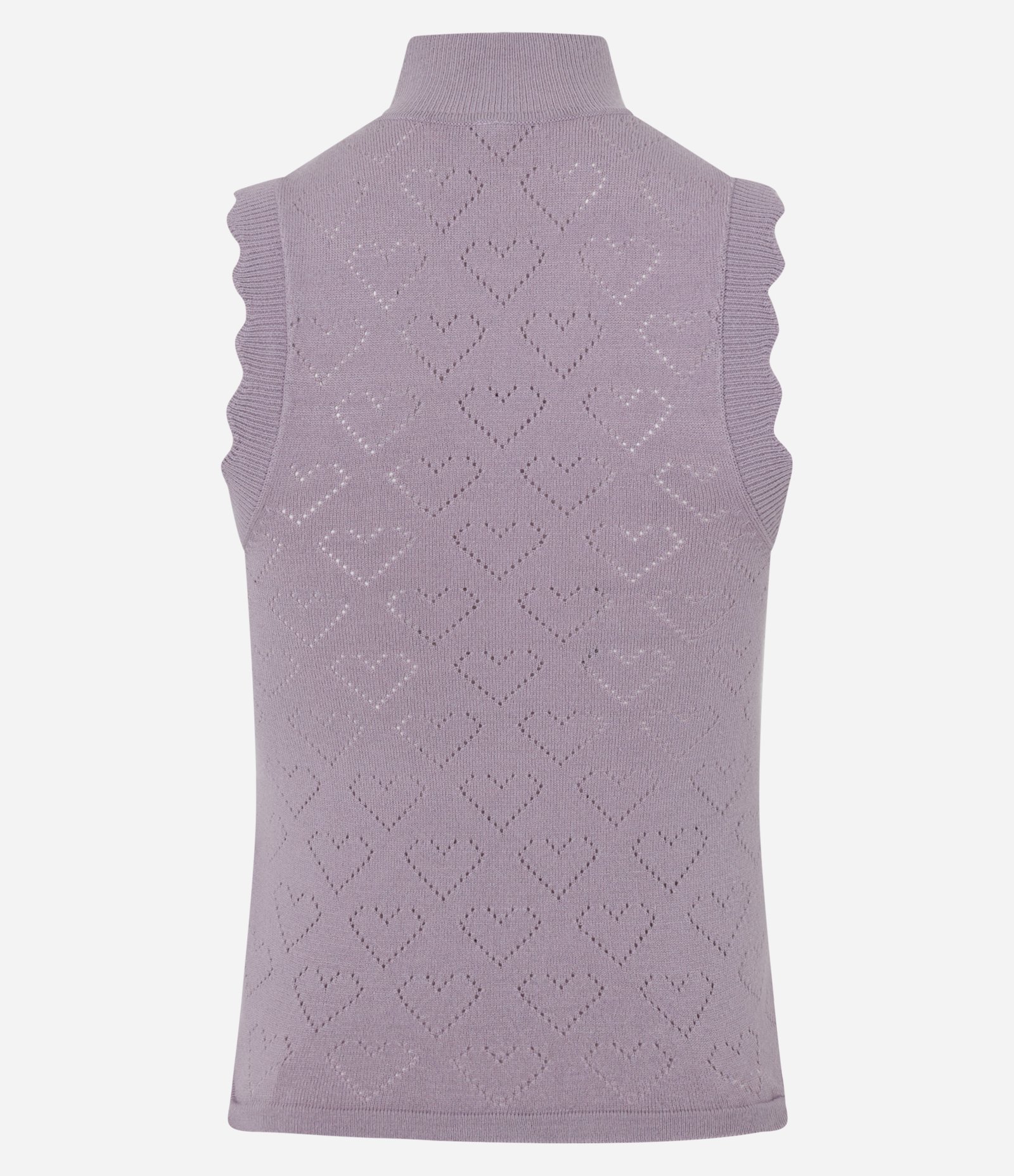 Blusa em Tricô com Golinha com Ondinhas na Cava Lilás 6