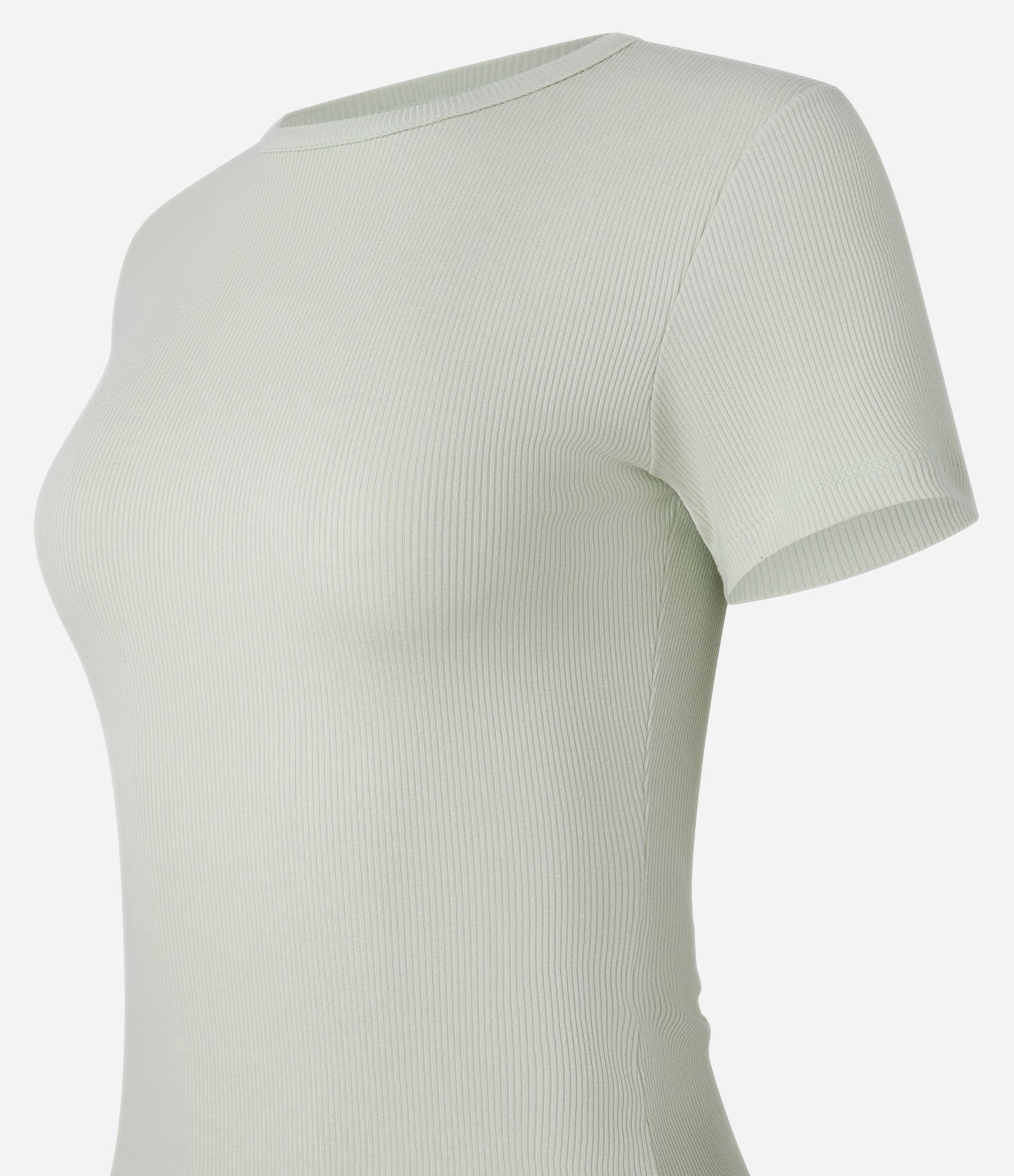 Blusa Básica Texturizada em Viscose com Acabamento Frufru Verde Claro 2