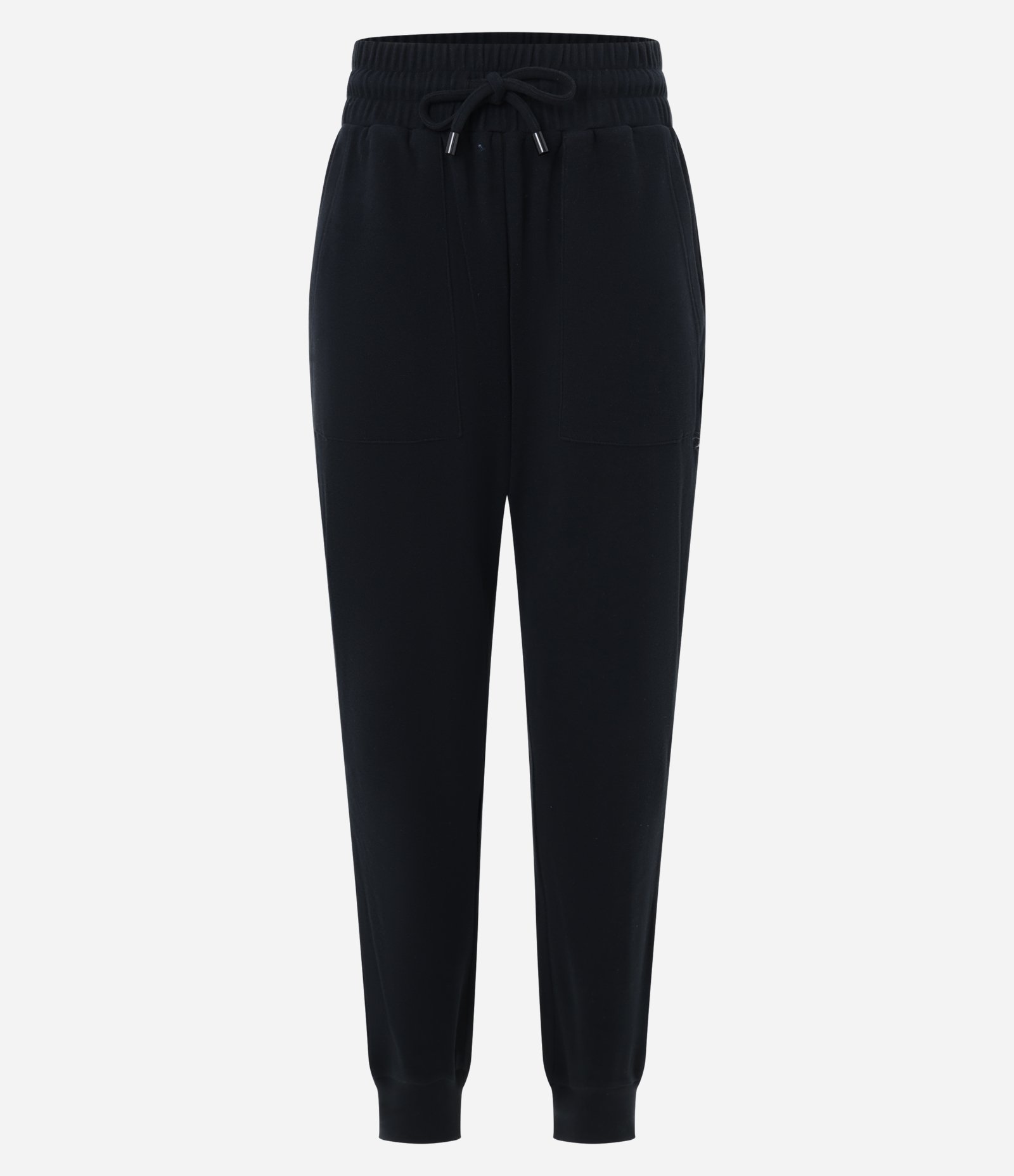 Calça Jogger Cintura Alta em Moletinho com Amarração Preto 5