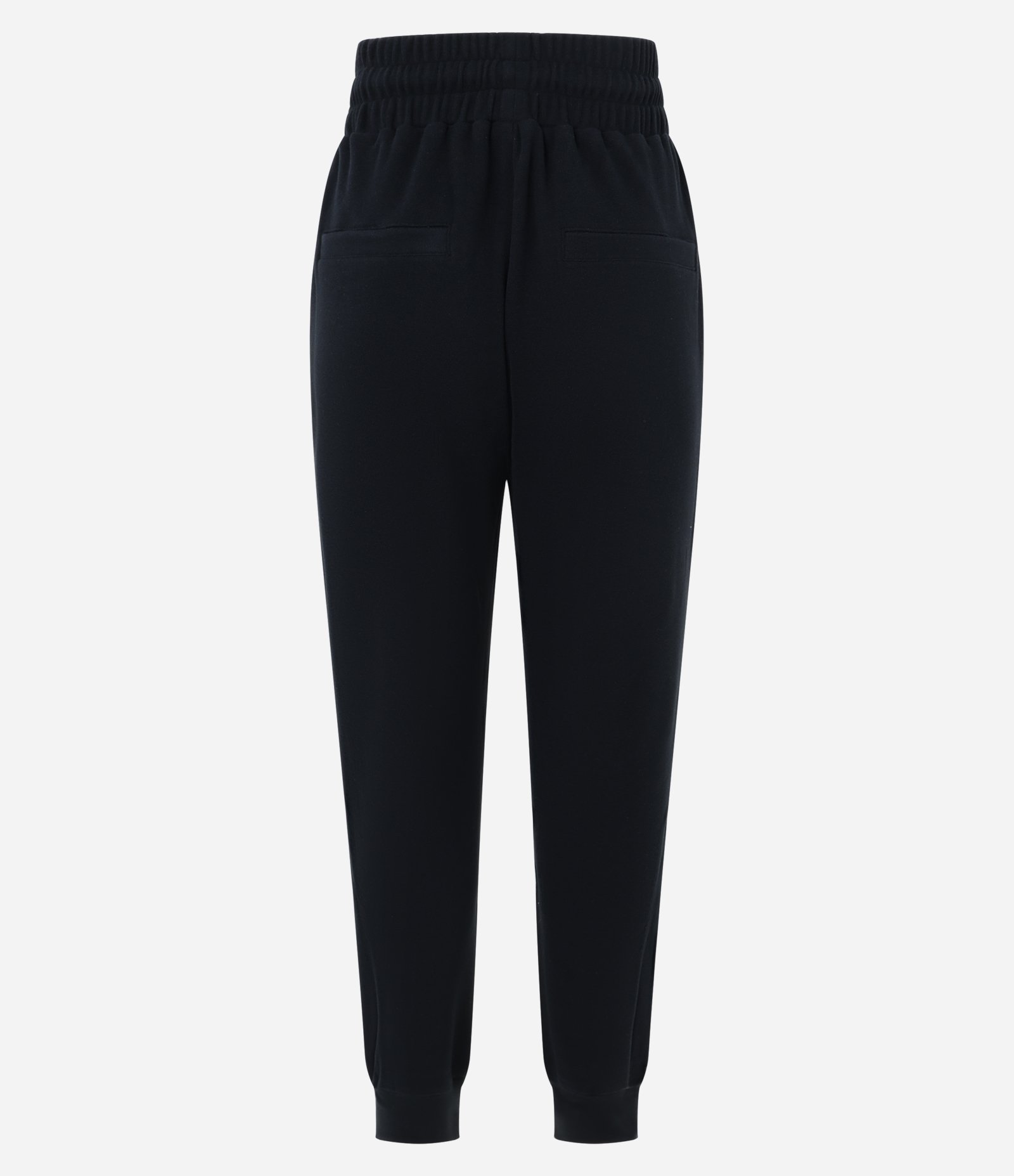 Calça Jogger Cintura Alta em Moletinho com Amarração Preto 6