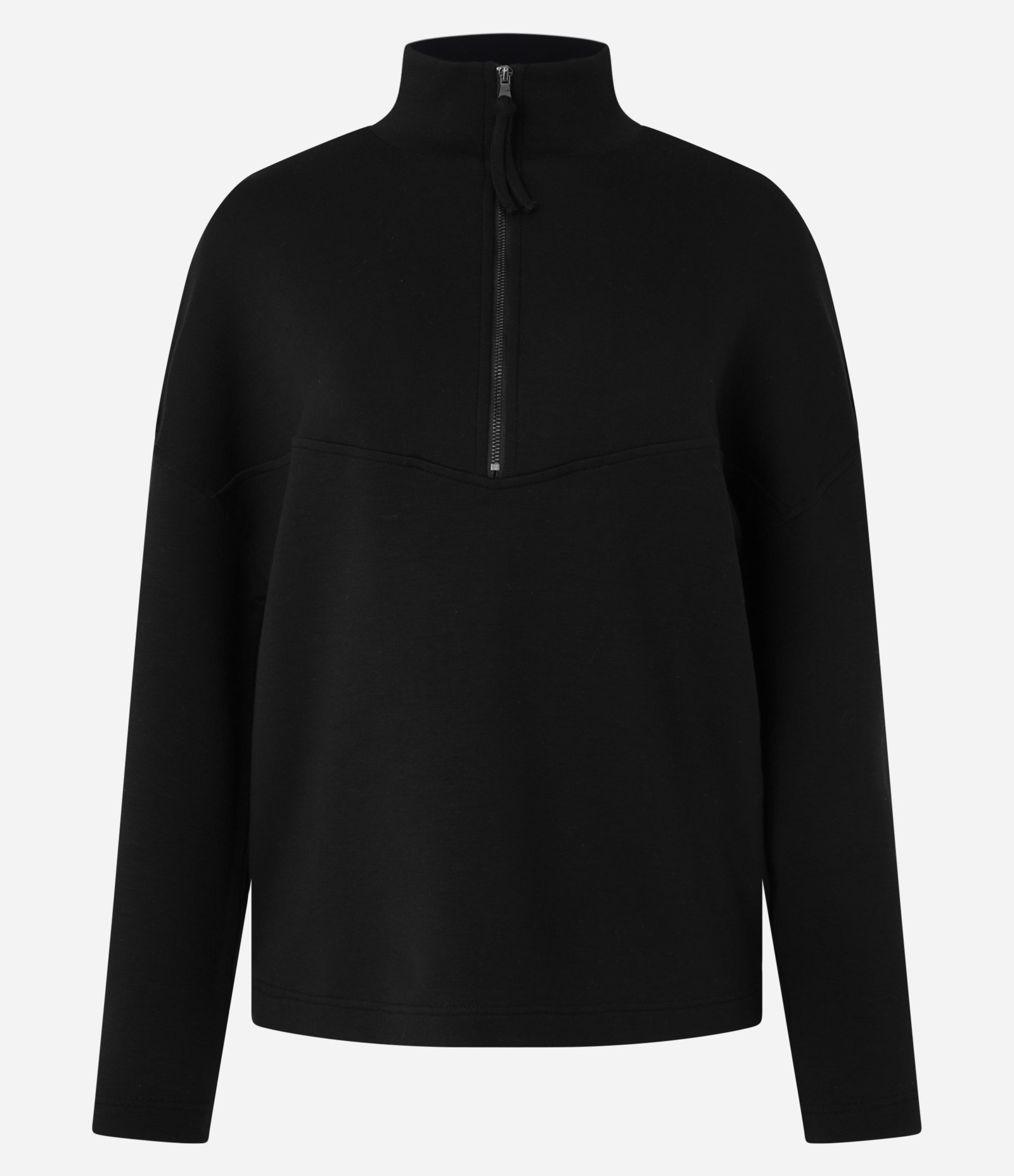 Blusa Comfort em Viscose com Gola Alta e Zíper Preto 5