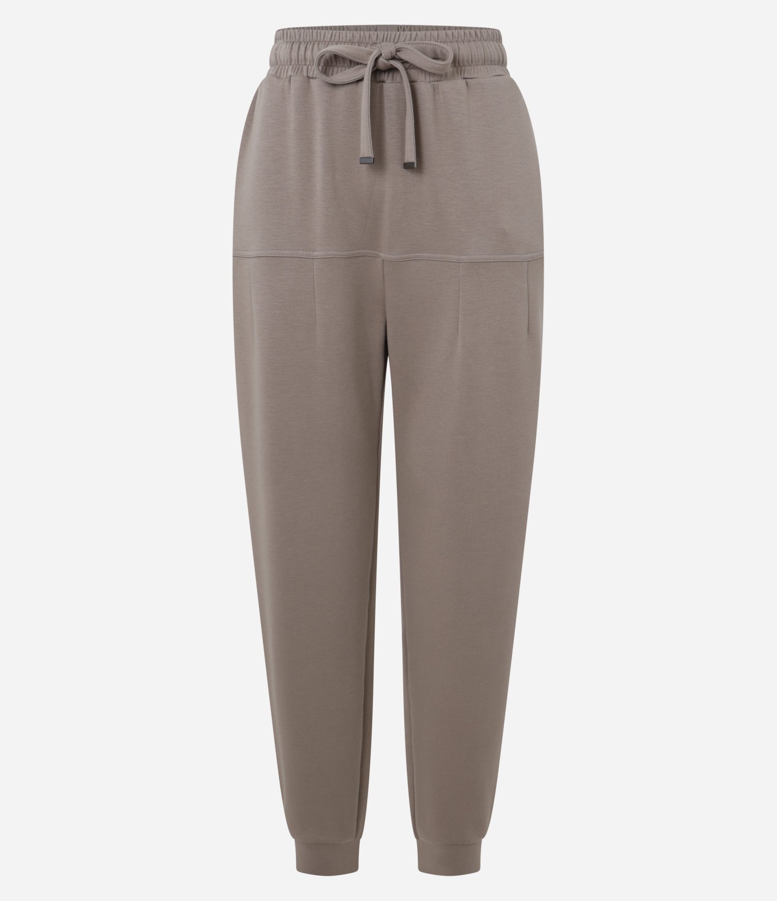 Calça Jogger Moletom com Amarração no Cós e Bolsos Marrom 5