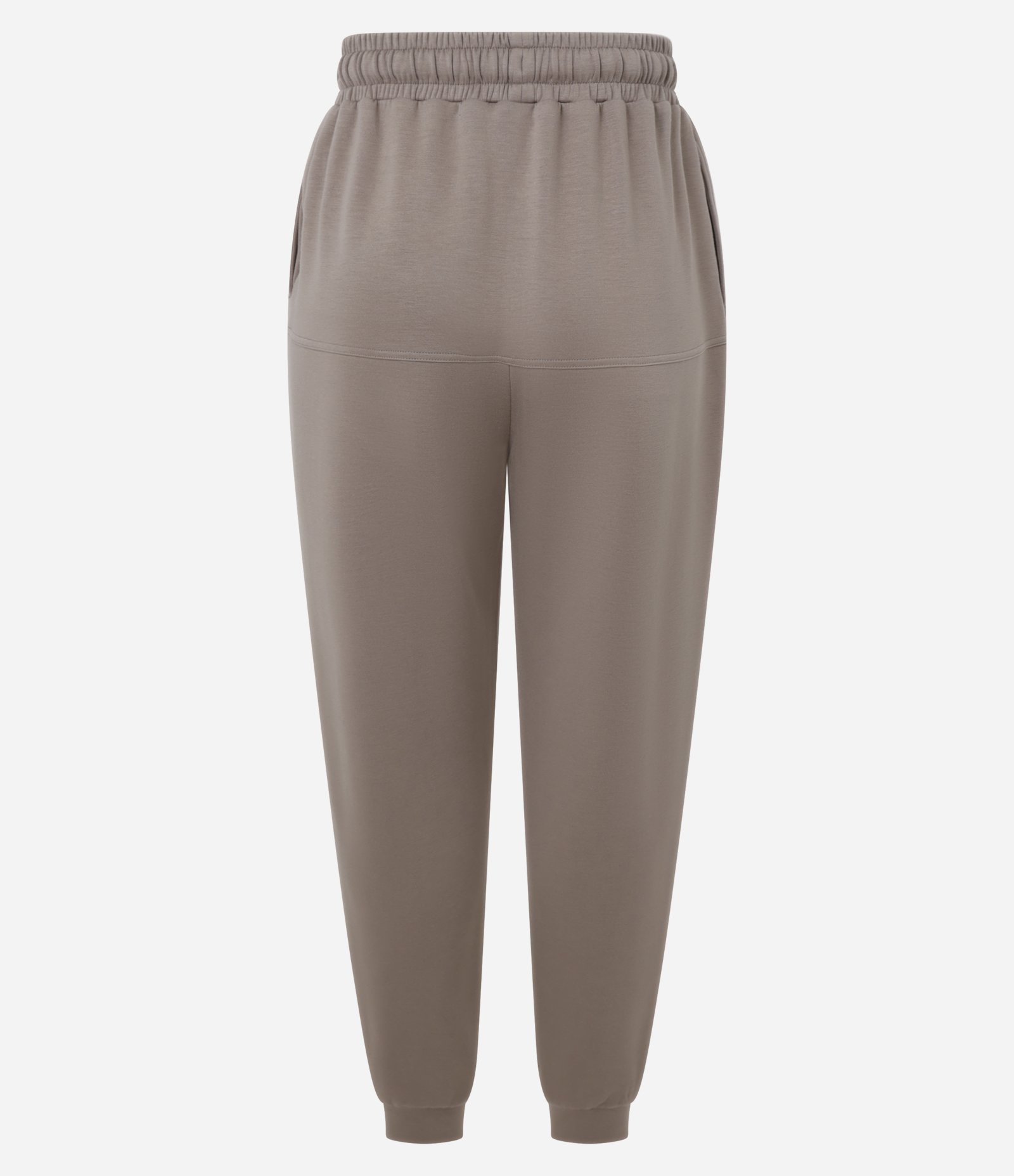 Calça Jogger Moletom com Amarração no Cós e Bolsos Marrom 6