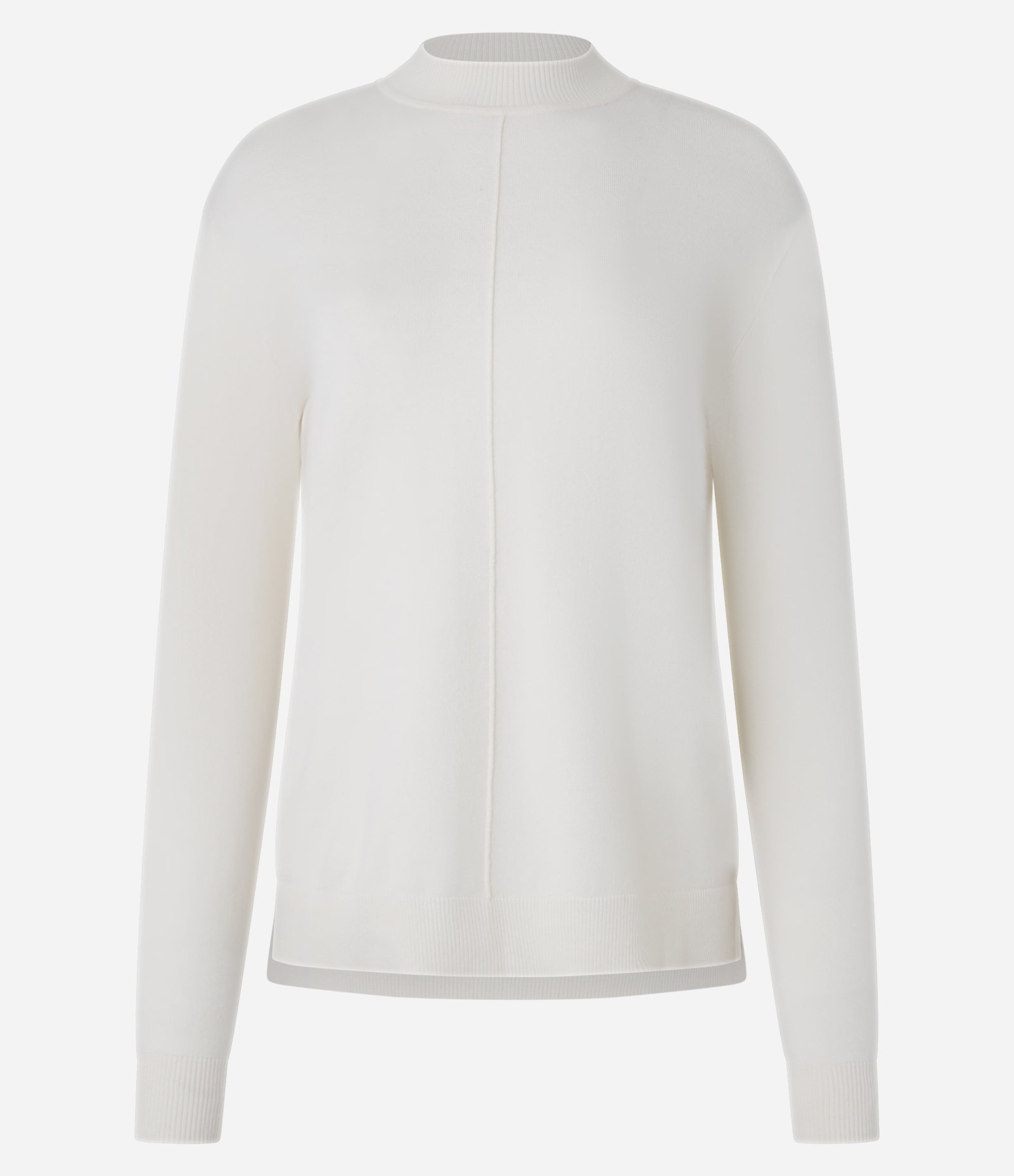 Suéter em Tricô com Gola Alta e Nervura Frontal Off White 6