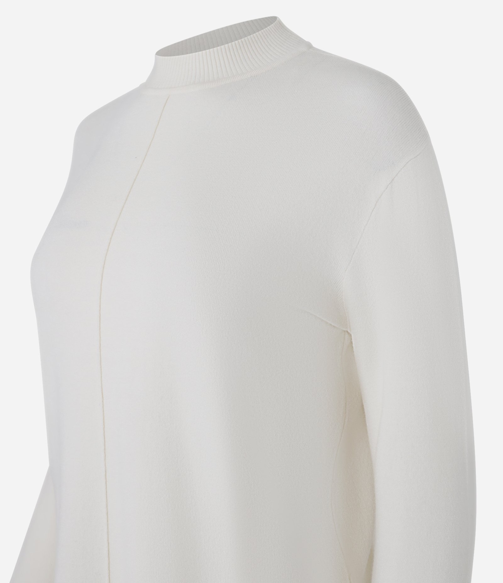 Suéter em Tricô com Gola Alta e Nervura Frontal Off White 7