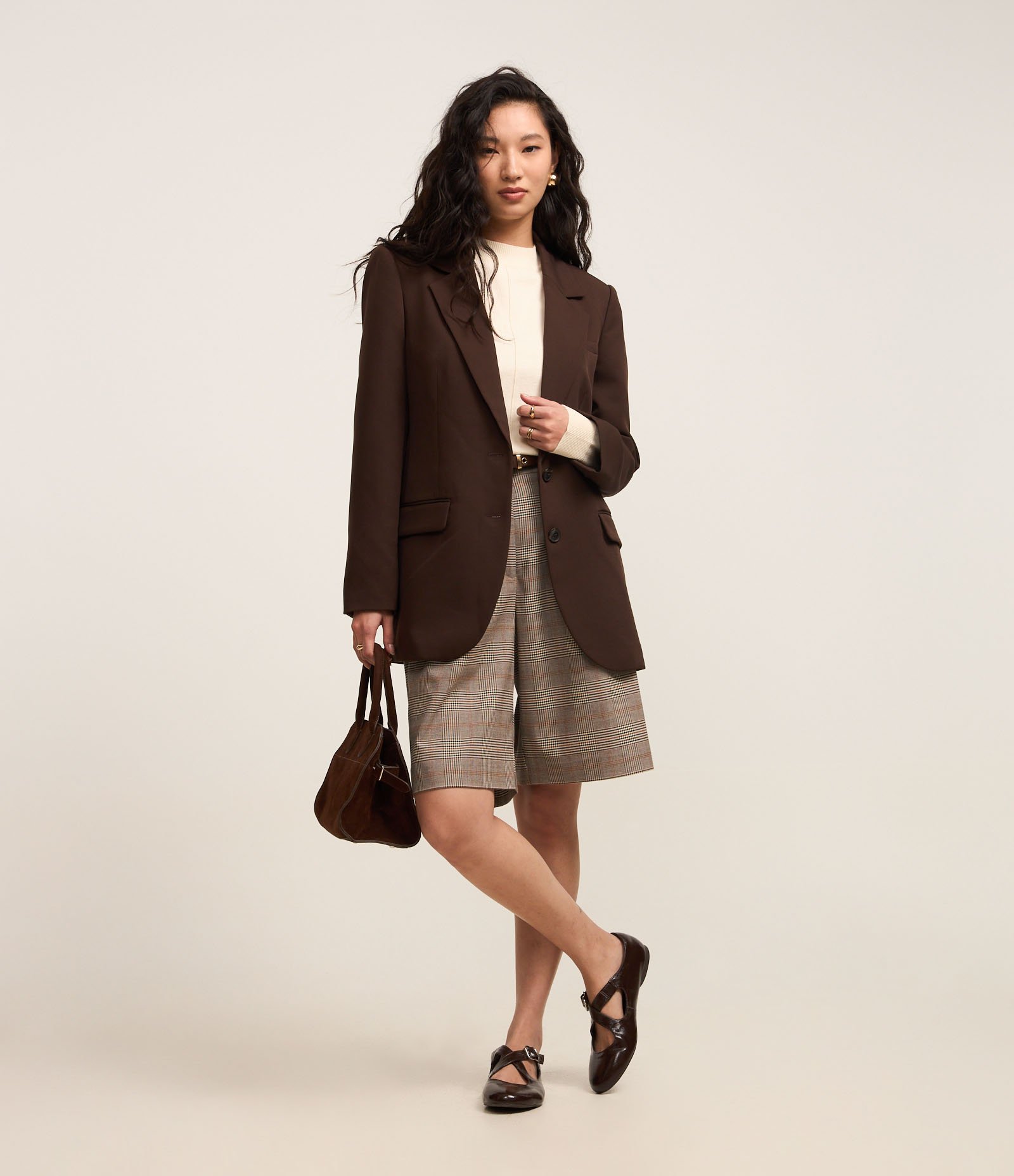 Suéter em Tricô com Gola Alta e Nervura Frontal Off White 2