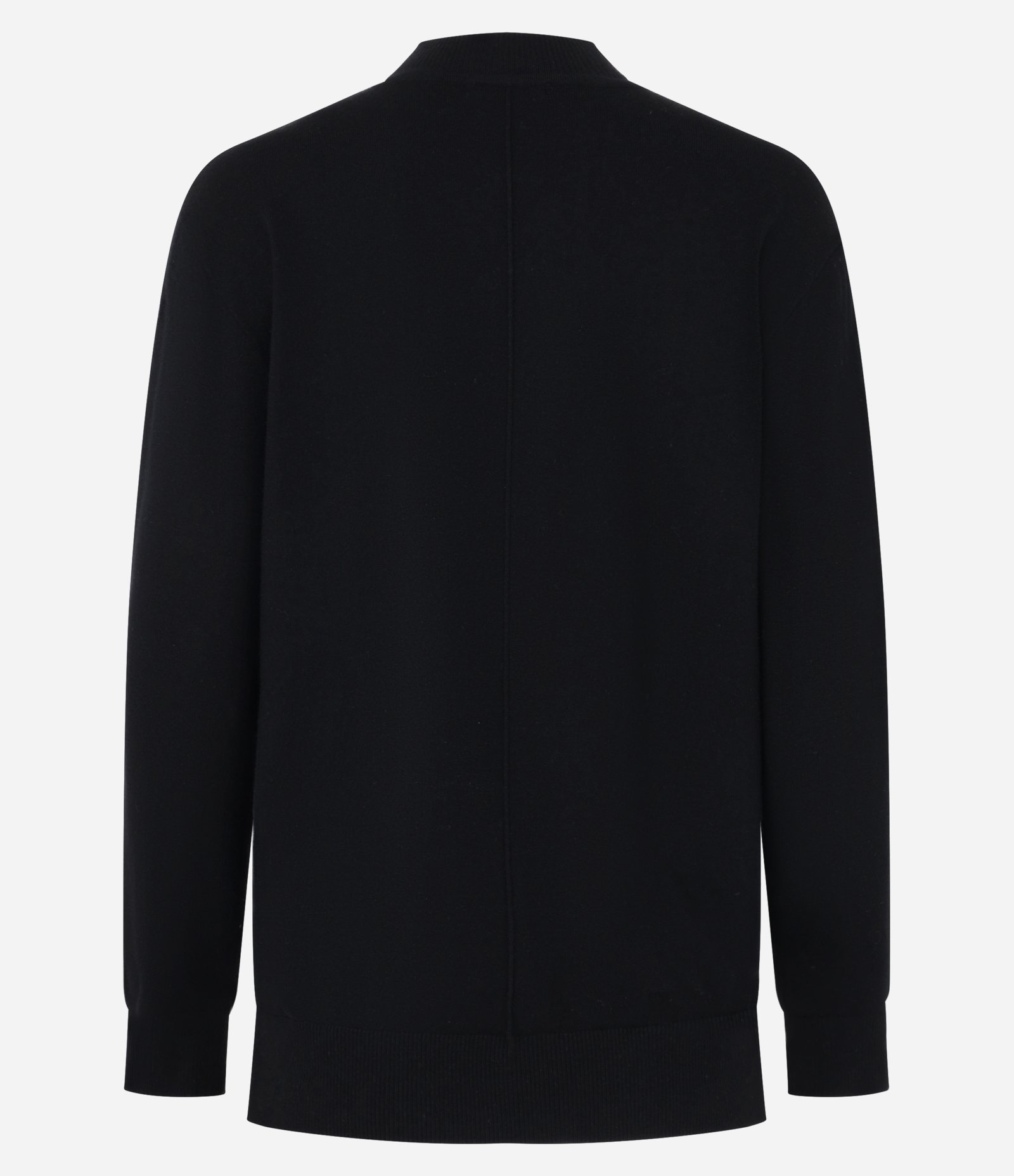 Suéter em Tricô com Gola Alta e Nervura Frontal Preto 7