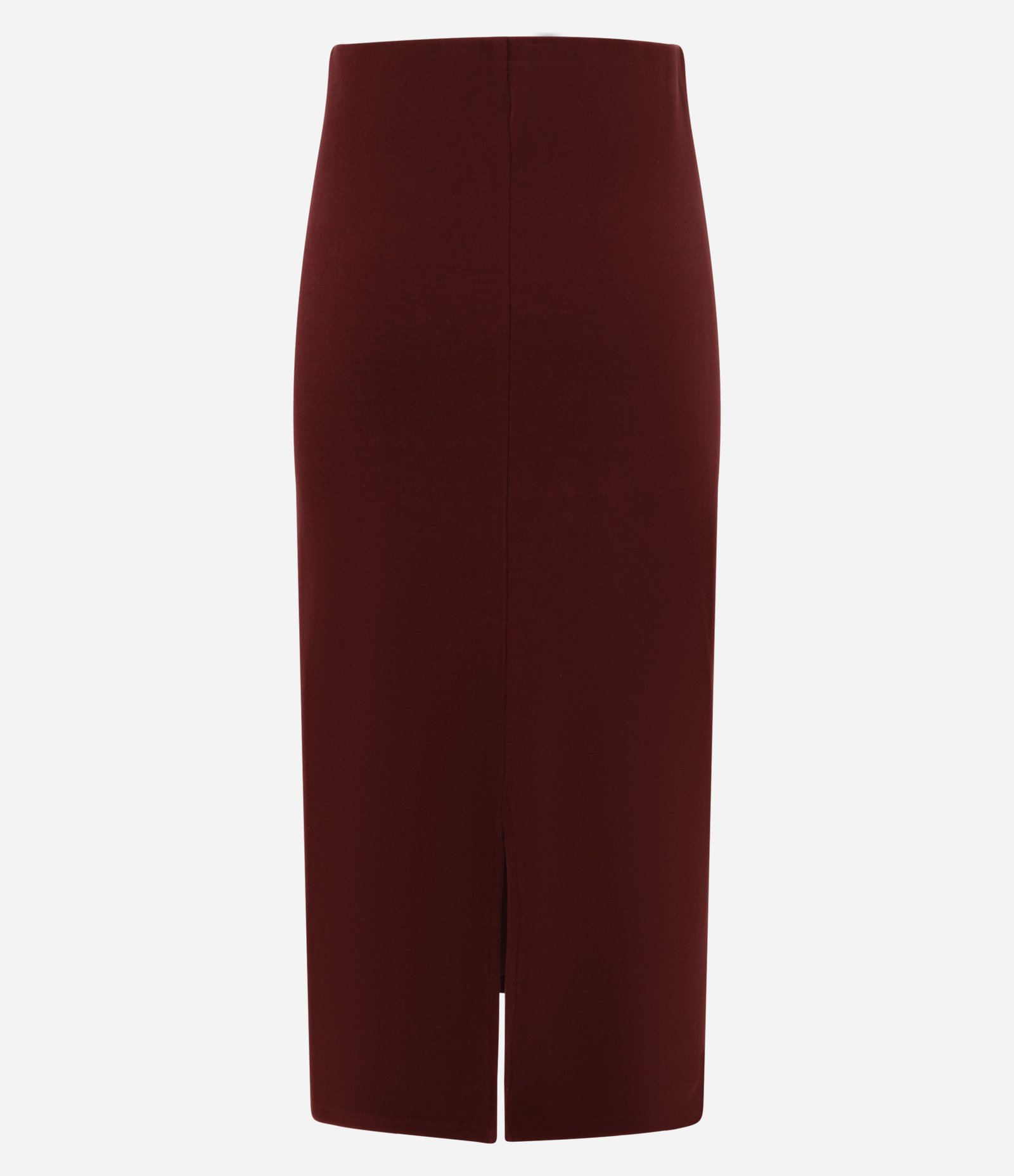 Saia Reta Midi com Malha Brushed com Elástico na Cintura Marrom 8