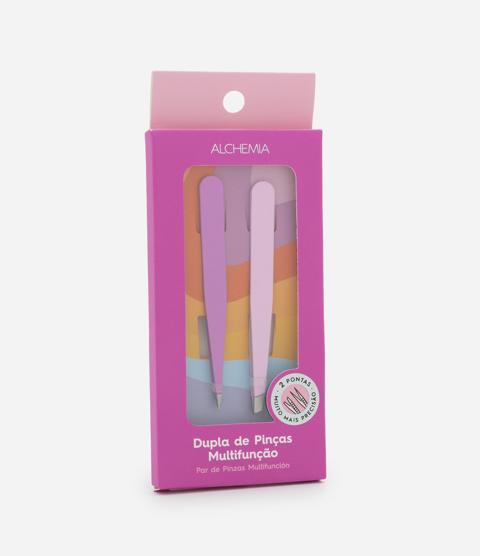 Conjunto 02 Pinças de Sobrancelha Alchemia Lilás 1
