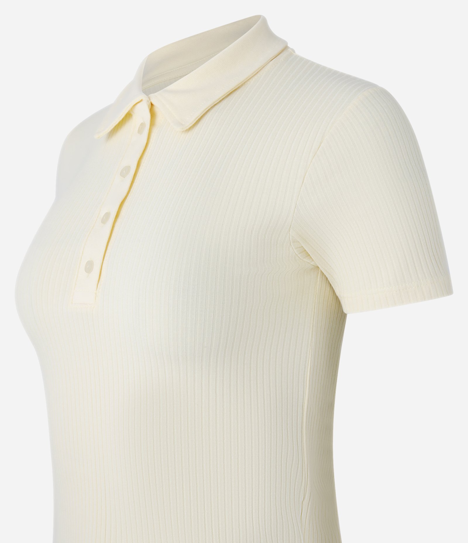 Blusa em Ribana com Gola Polo Amarelo 5