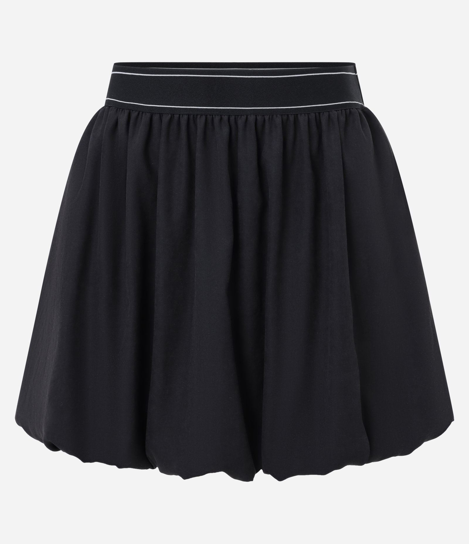 Saia Esportiva Balonê em Microfibra com Listras no Cós Preto 5