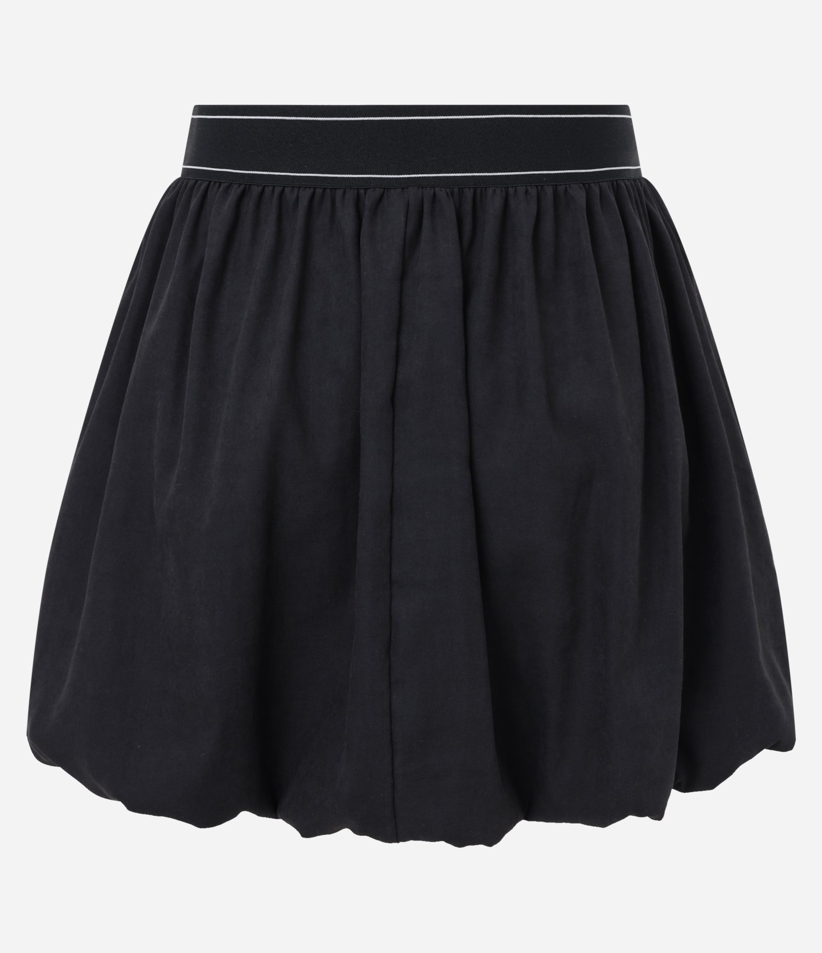 Saia Esportiva Balonê em Microfibra com Listras no Cós Preto 6