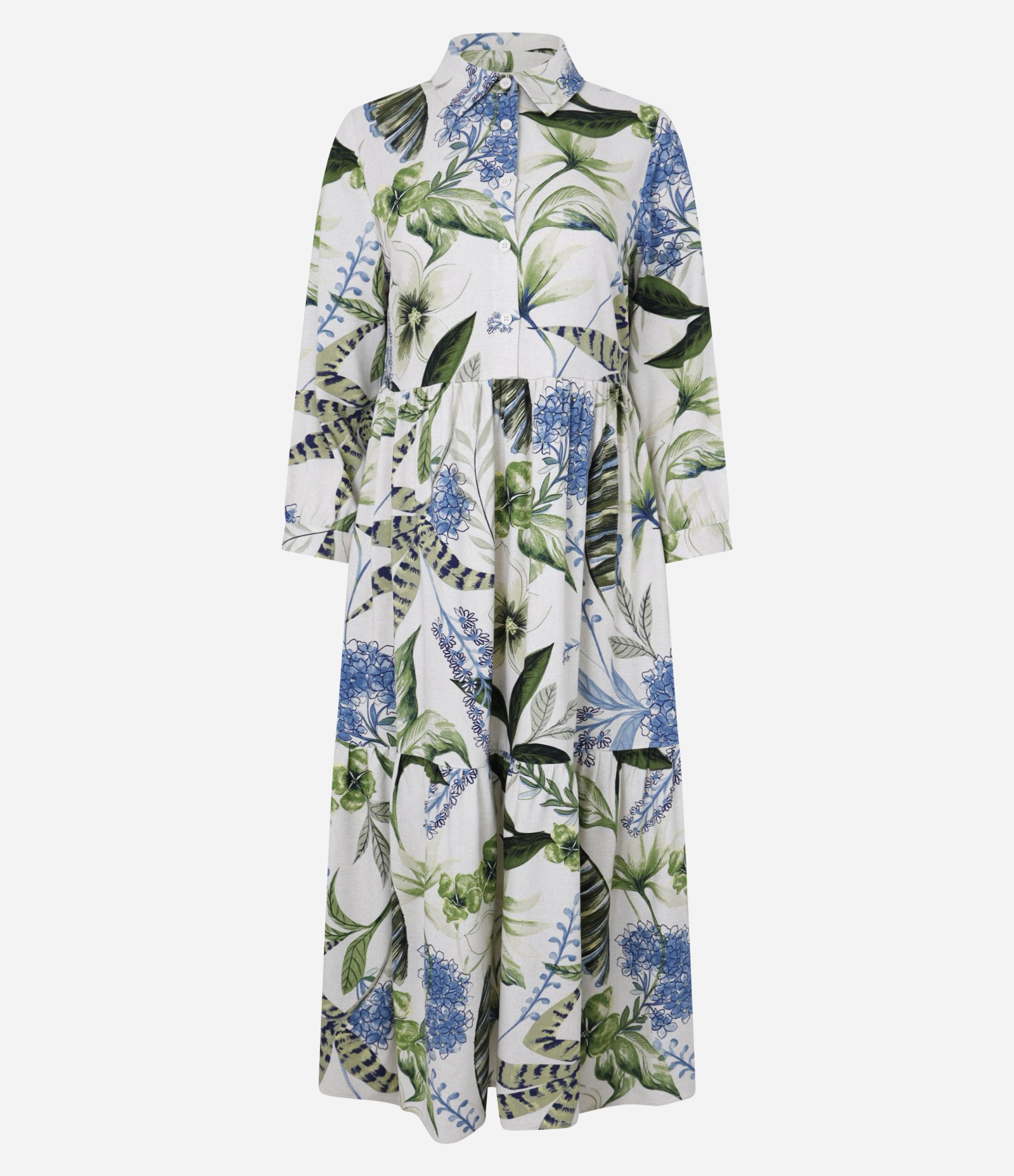 Vestido Chemise Midi com Botões e Estampa Floral Multicores 5