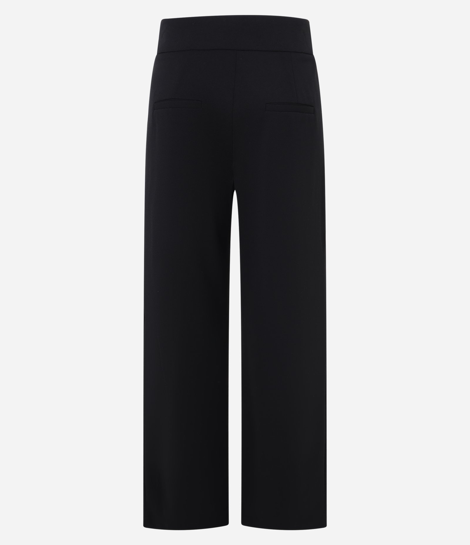 Calça Reta Cintura Alta com Fivelas Laterais Preto 2