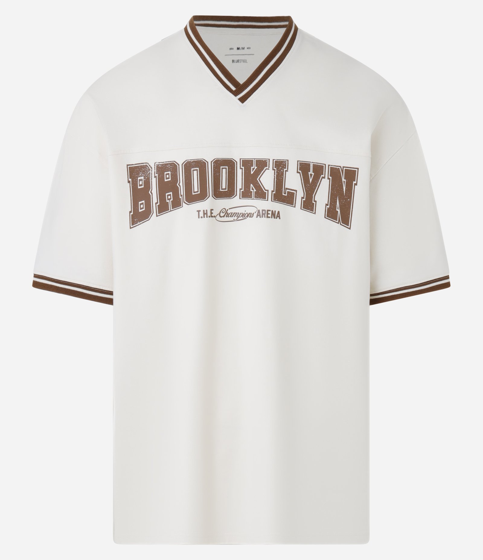 Camiseta em Algodão com Estampa Brooklyn Branco 1