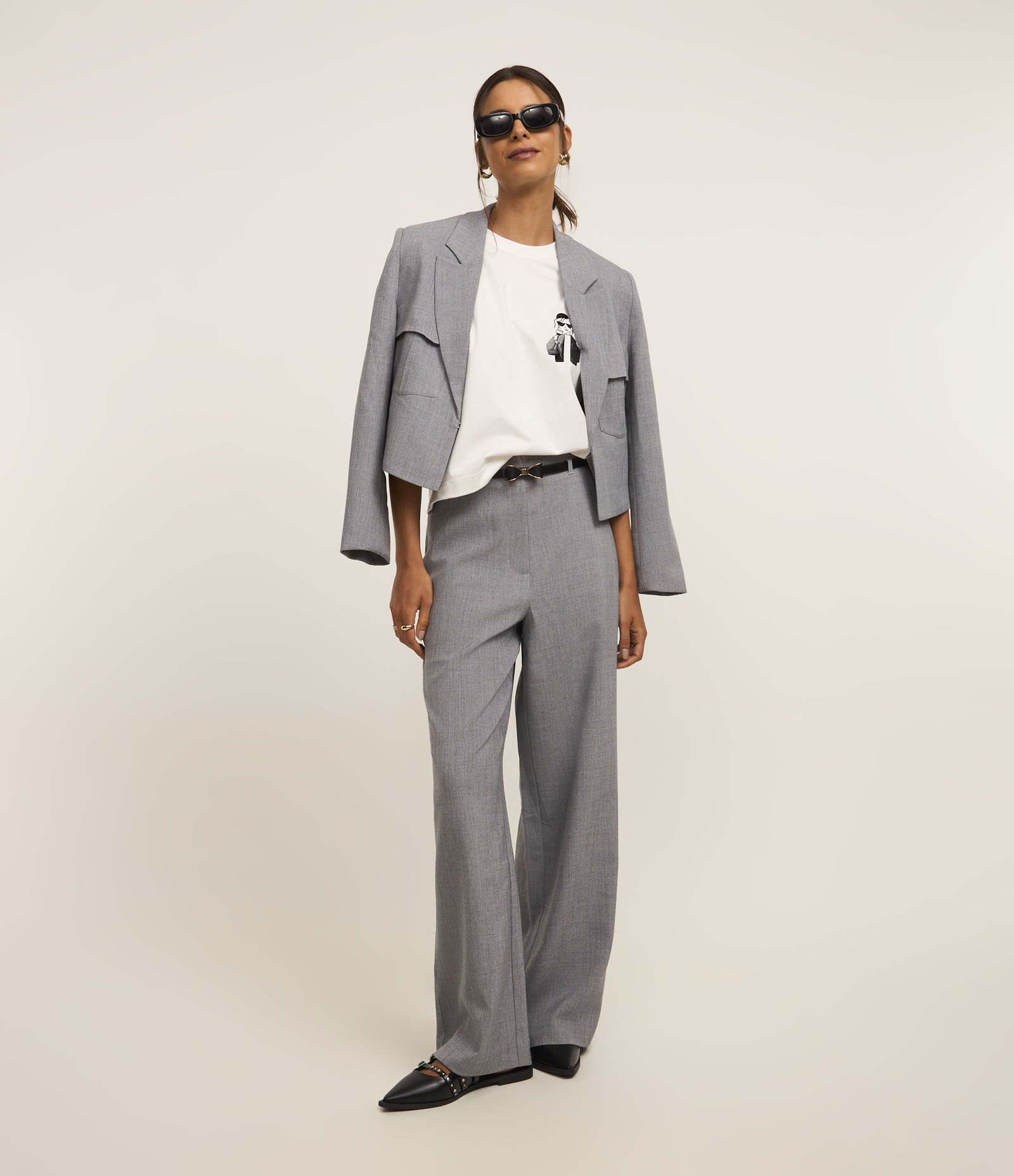 Blusa em Algodão com Menina de Boina Bordada Branco 3