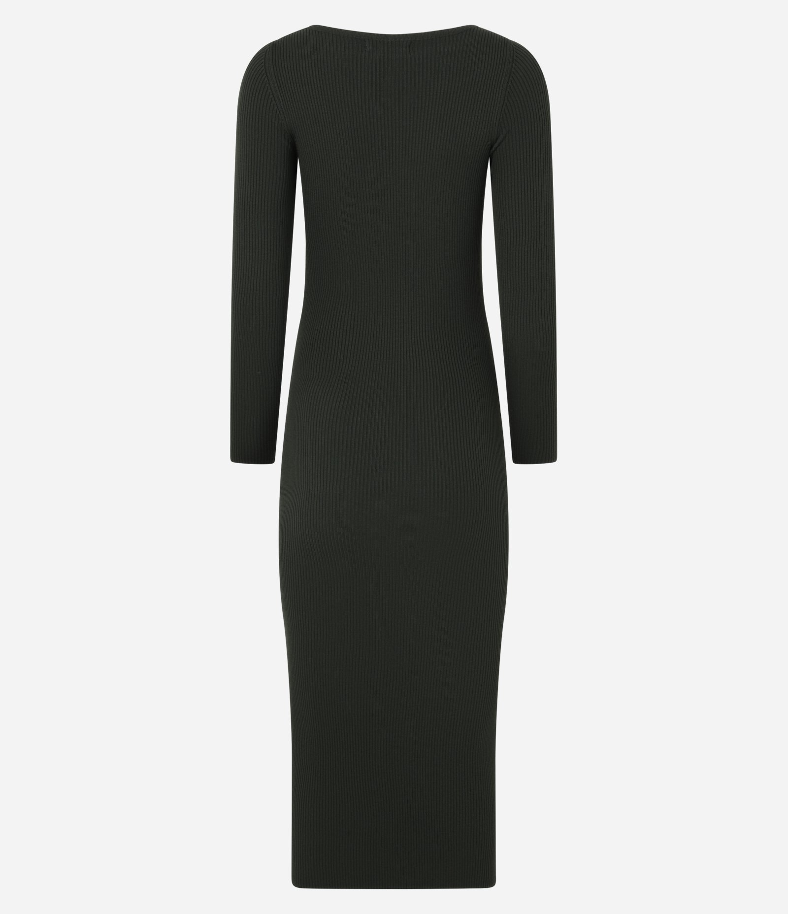 Vestido Midi Justo em Tricô com Gola Canoa Verde 9