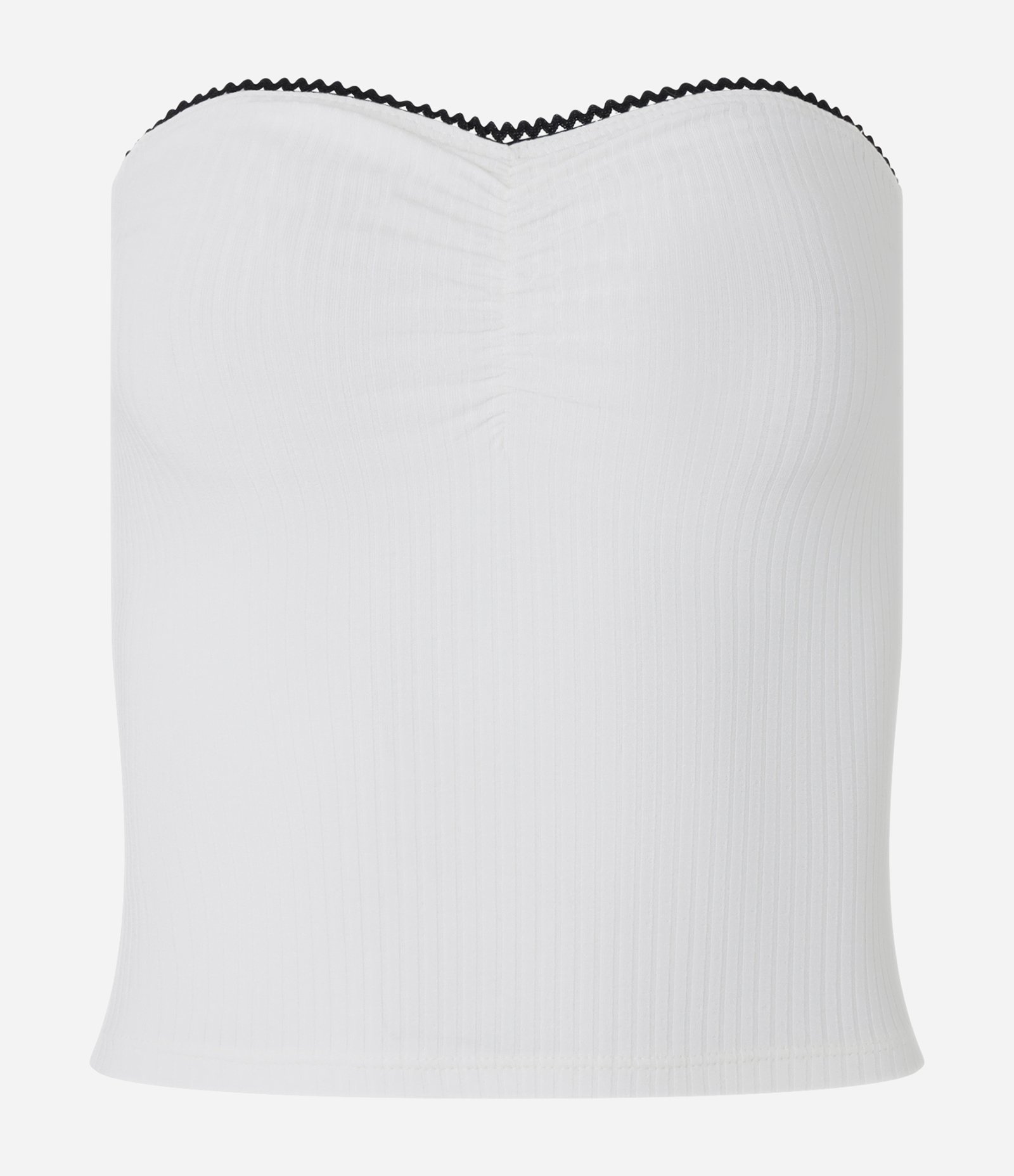 Blusa Tomara que Caia em Ribana com Busto Franzido Off White 4