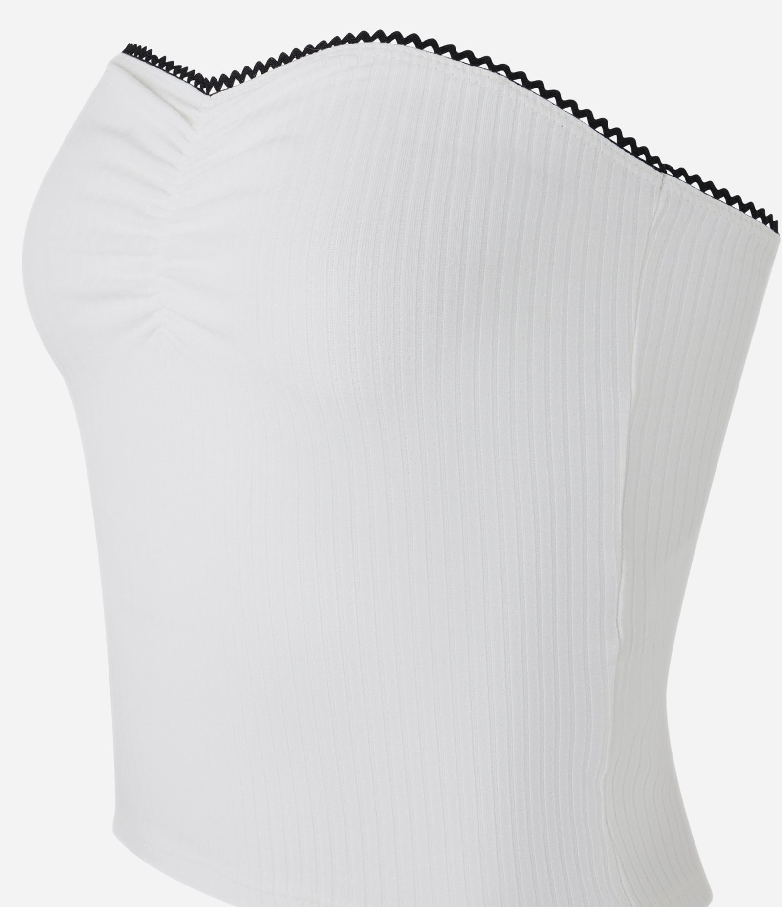Blusa Tomara que Caia em Ribana com Busto Franzido Off White 5