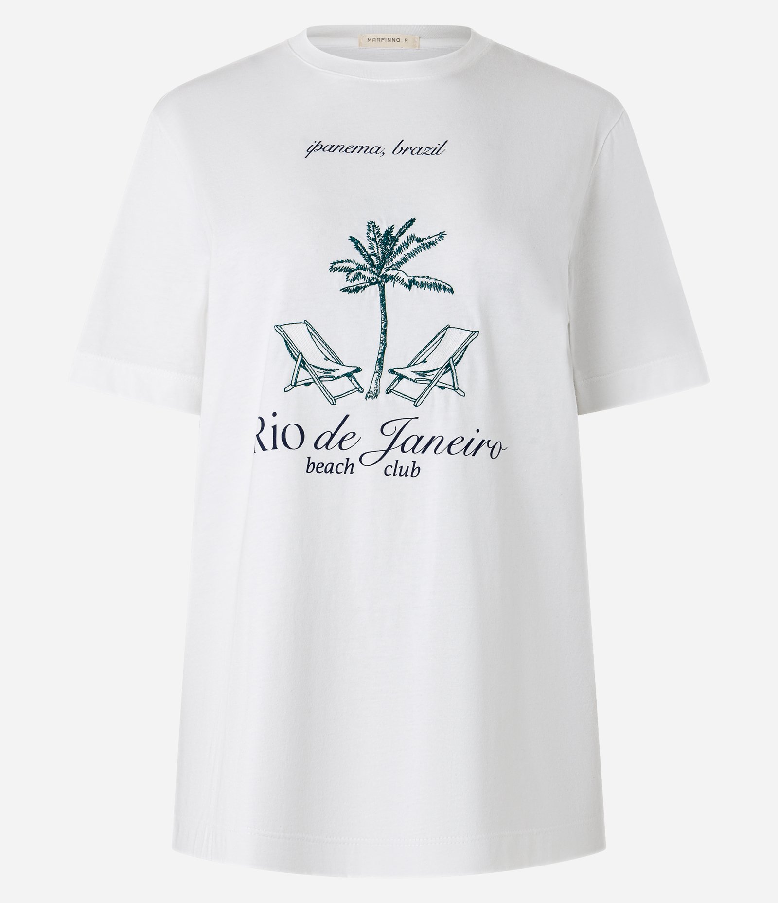 Camiseta em Algodão Estampa Rio de Janeiro Beach Club Branco 7