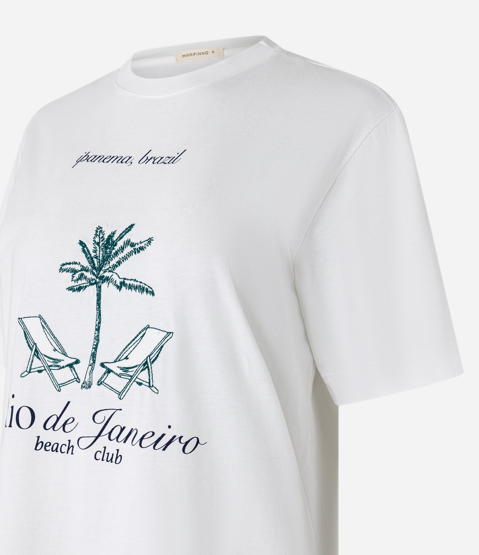 Camiseta em Algodão Estampa Rio de Janeiro Beach Club Branco 8