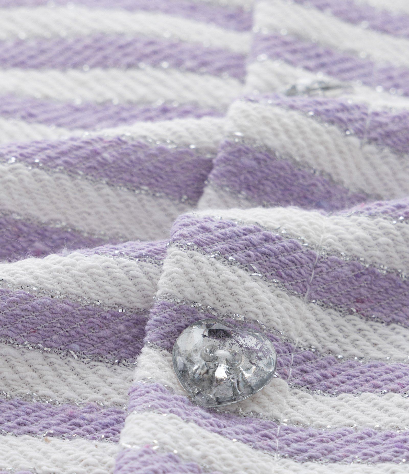 Vestido Infantil em Tweed com Fio Metalizado - Tam 1 a 6 Anos Lilás 3