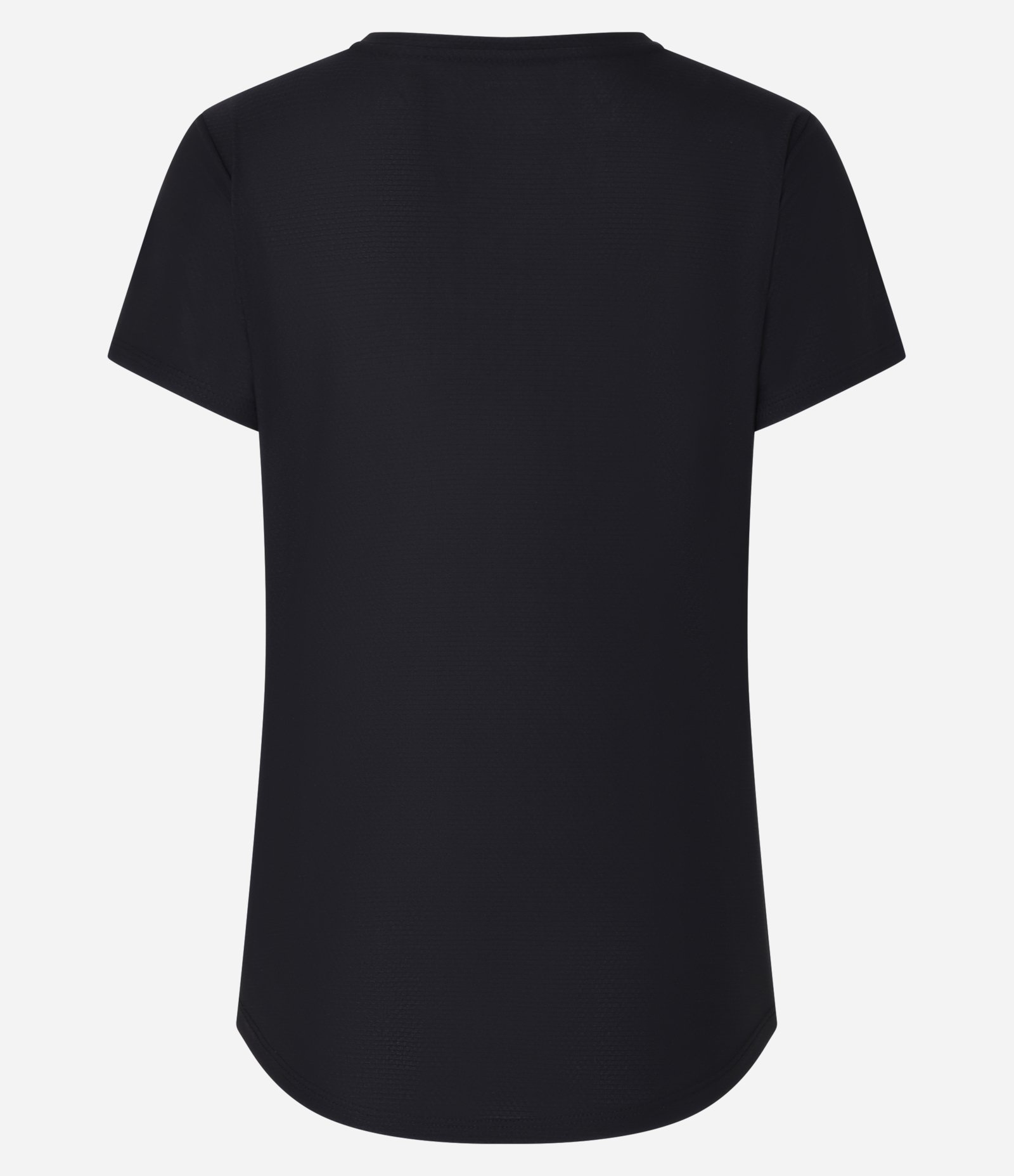Camiseta Esportiva Alongada com Estampa de Ondas Preto 6