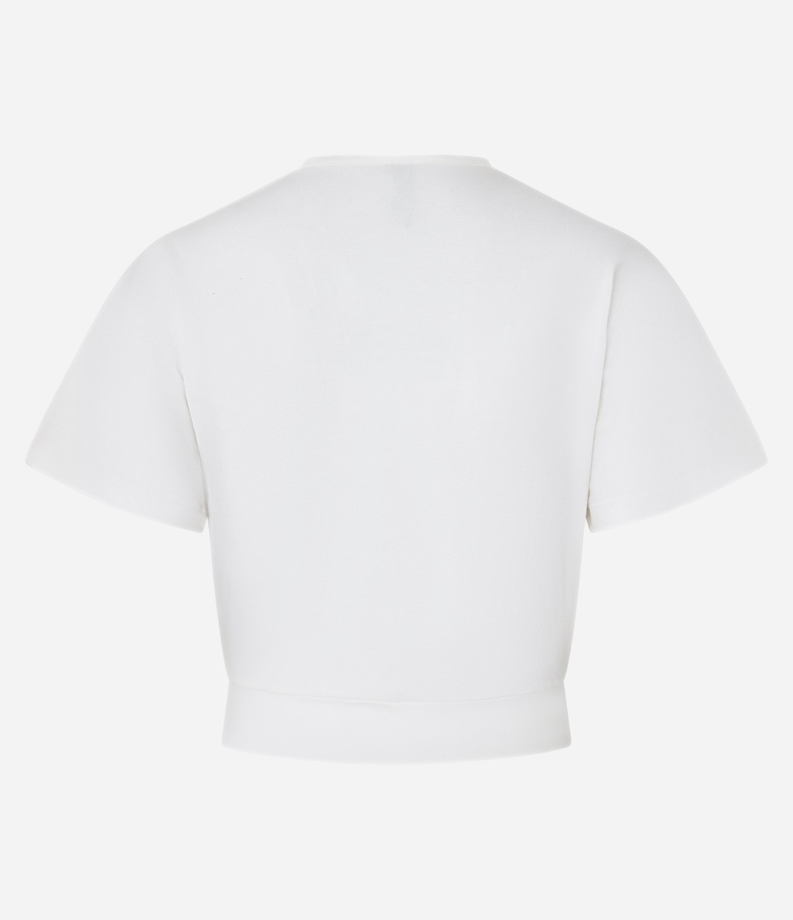 Blusa Curta em Crepe com Transpasse Branco 5
